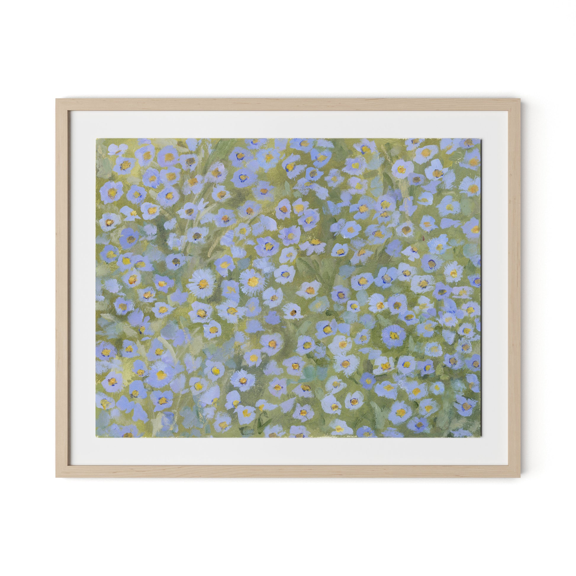 Chorus of Wildflowers VII Framed Paper / 32 x 26 in / Natural Maple
