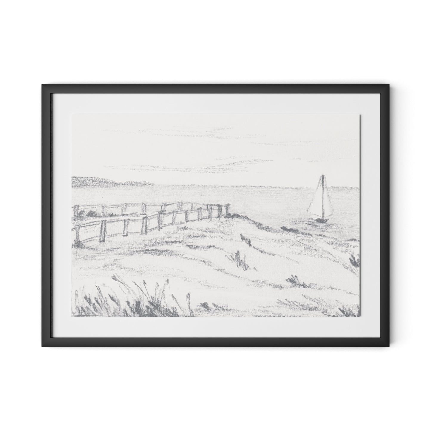 Setting Sail I Framed Paper / 32 x 24 in / Black