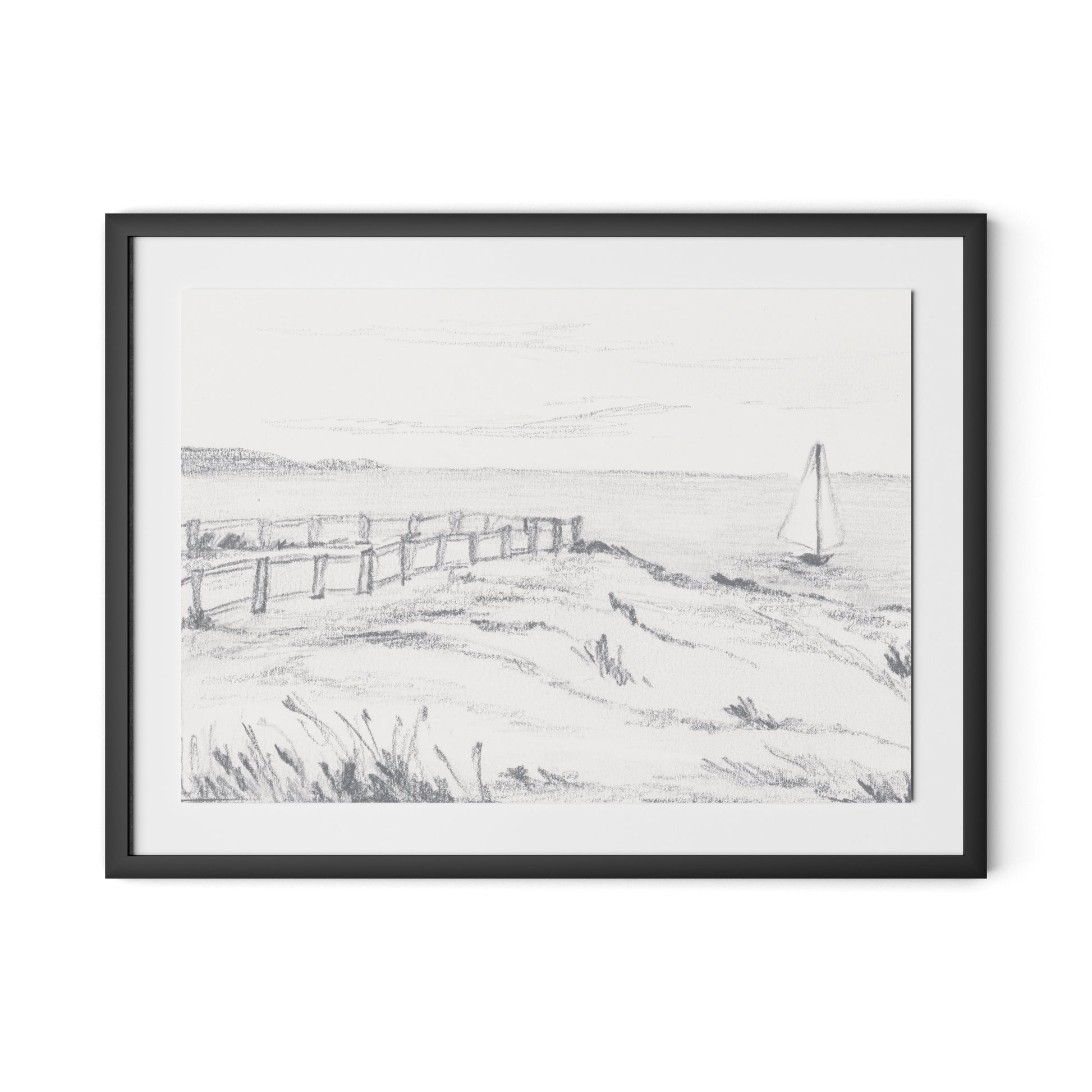 Setting Sail I Framed Paper / 32 x 24 in / Black