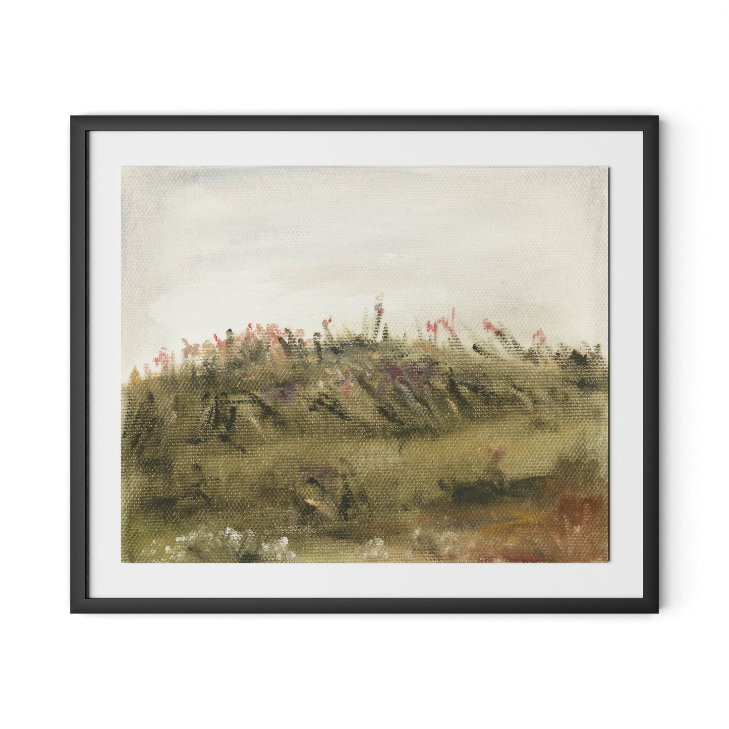 Overgrown Pastures I Framed Paper / 32 x 27 in / Black
