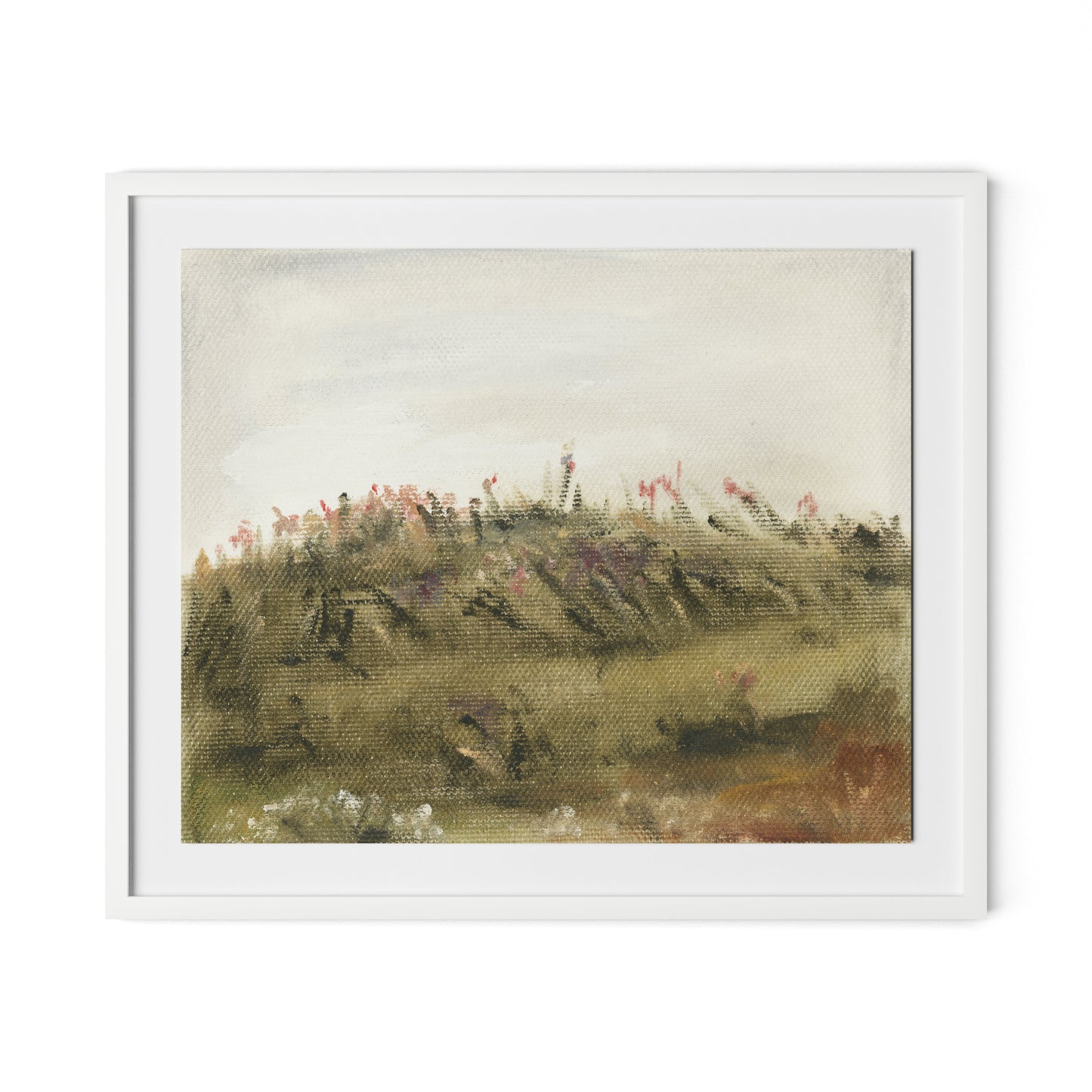 Overgrown Pastures I Framed Paper / 32 x 27 in / White