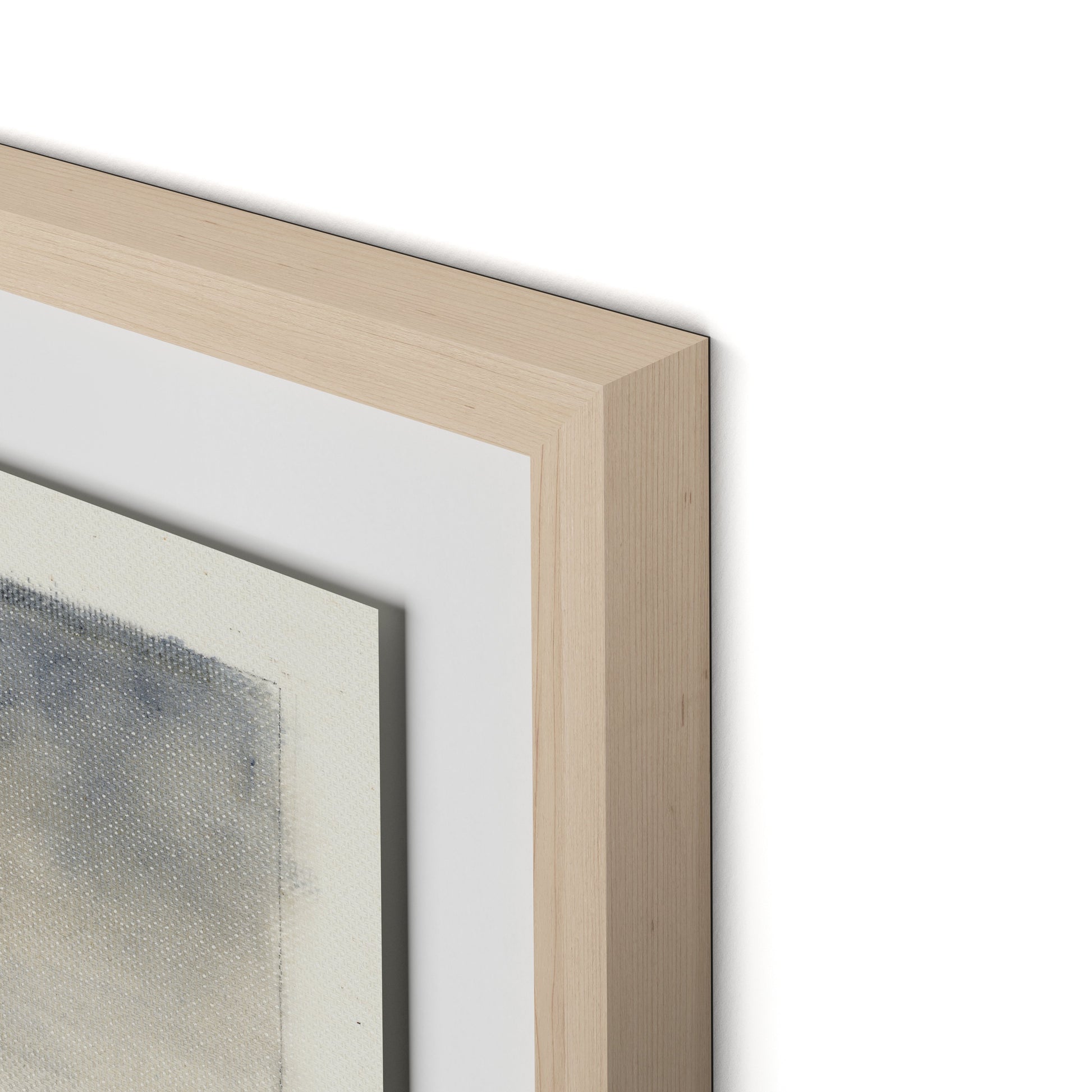 Hazy Terrain Framed Paper / 32 x 18 in / Natural Maple