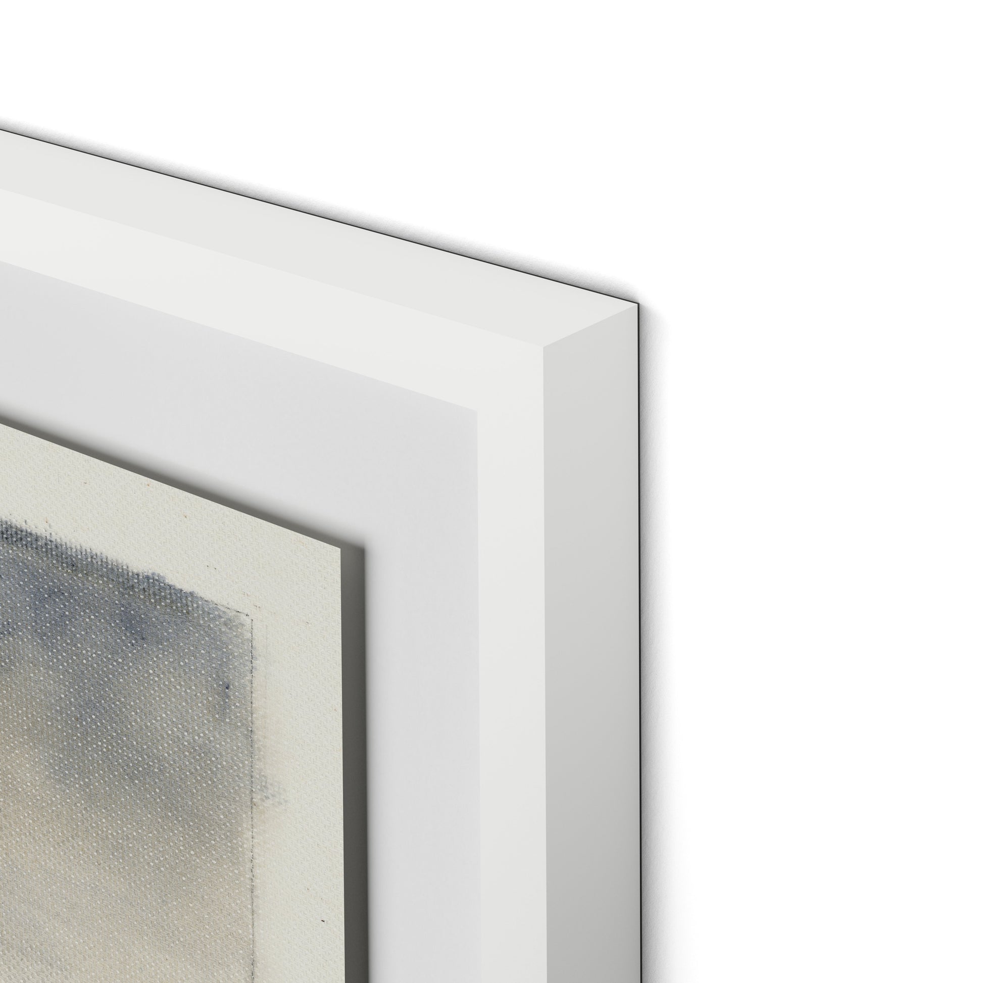 Hazy Terrain Framed Paper / 32 x 18 in / White