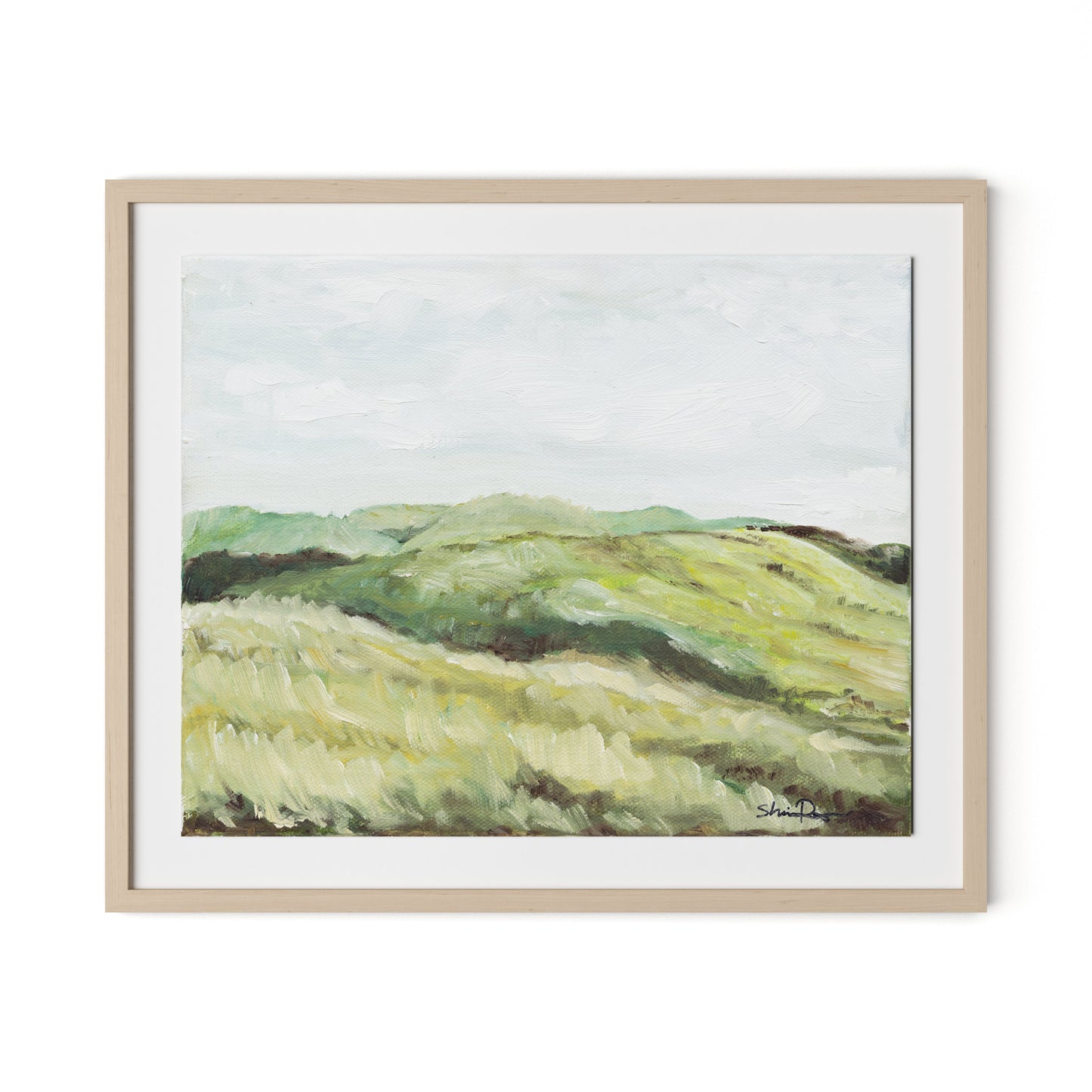 Hillside Framed Paper / 32 x 26.5 in / Natural Maple