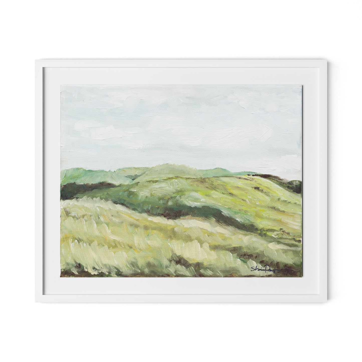 Hillside Framed Paper / 32 x 26.5 in / White