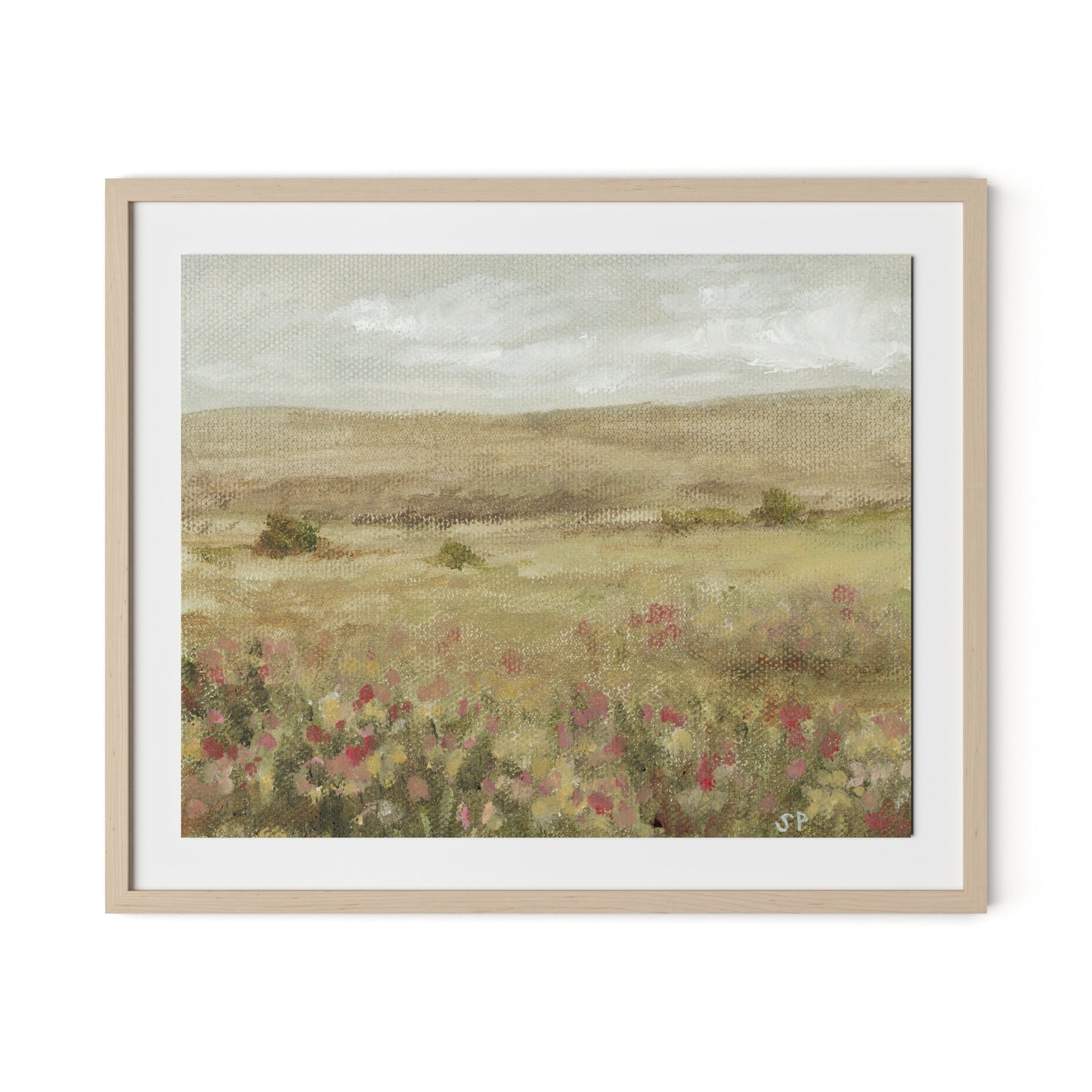 Baja California Framed Paper / 32 x 26.5 in / Natural Maple