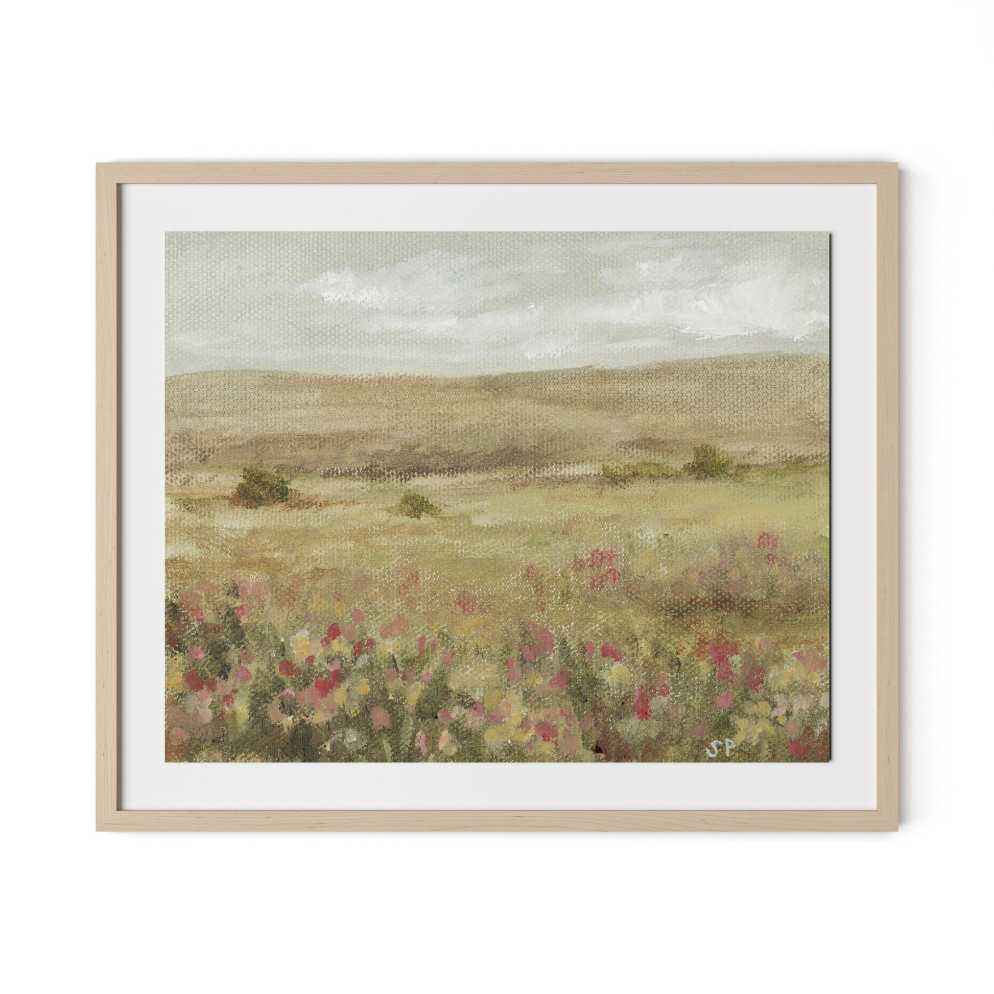 Baja California Framed Paper / 32 x 26.5 in / Natural Maple