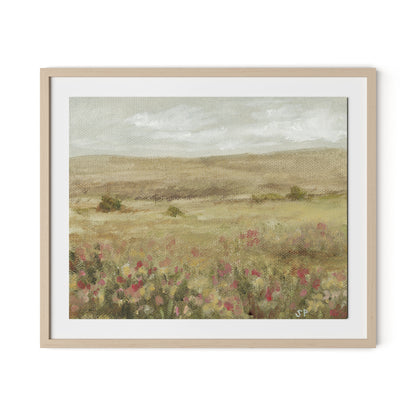 Baja California Framed Paper / 32 x 26.5 in / Natural Maple