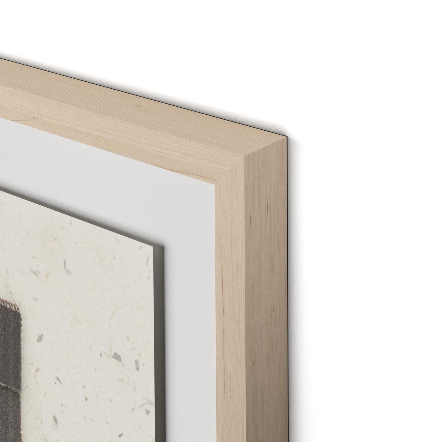 Checkered Terracotta Framed Paper / 32 x 24 in / Natural Maple