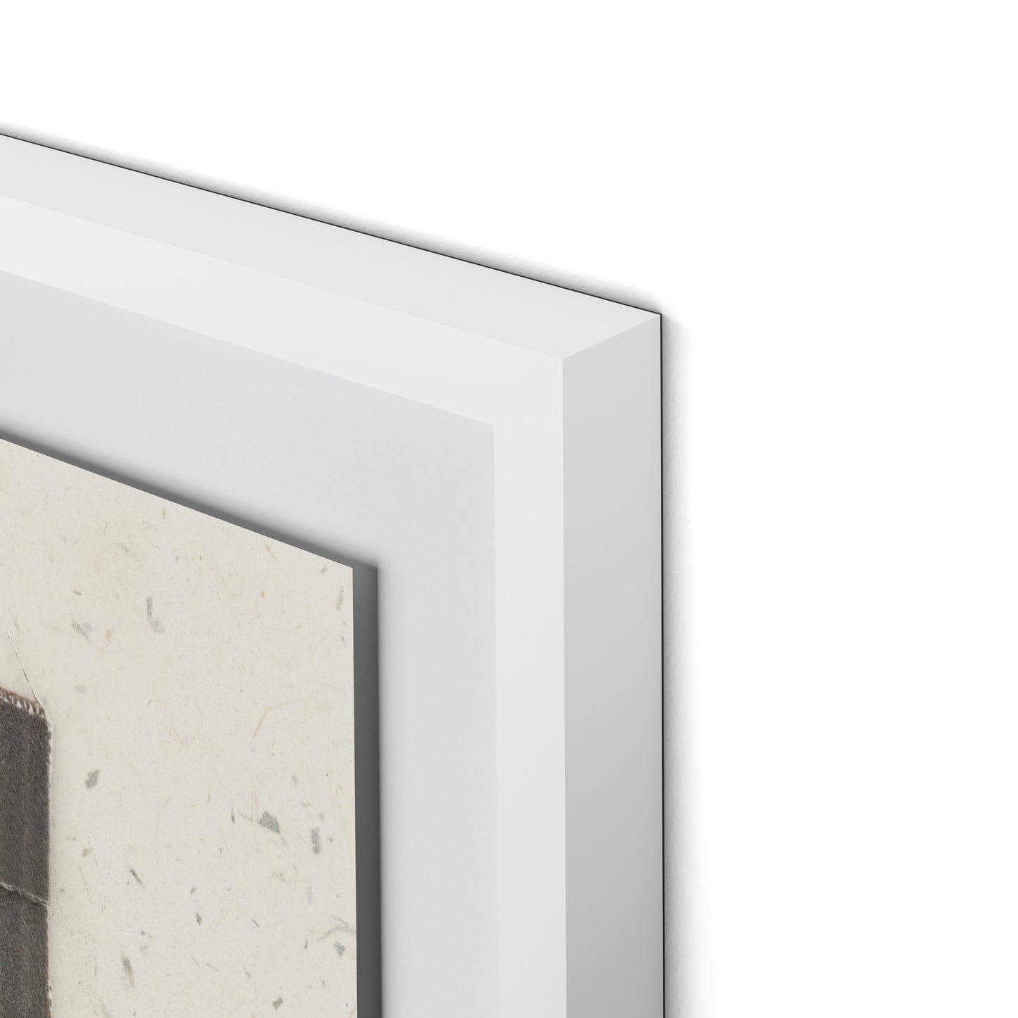 Checkered Terracotta Framed Paper / 32 x 24 in / White