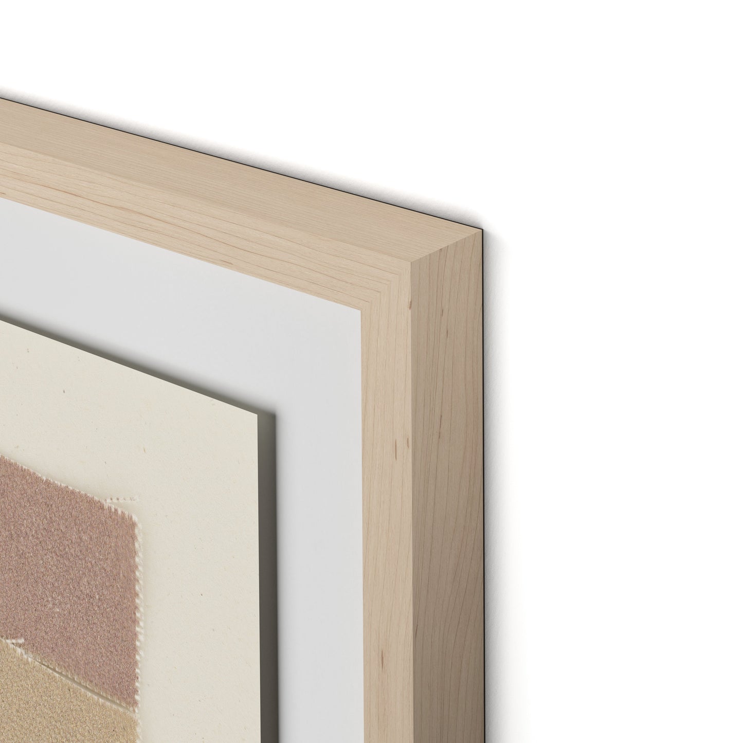 Stacked Neutrals Framed Paper / 32 x 20.5 in / Natural Maple