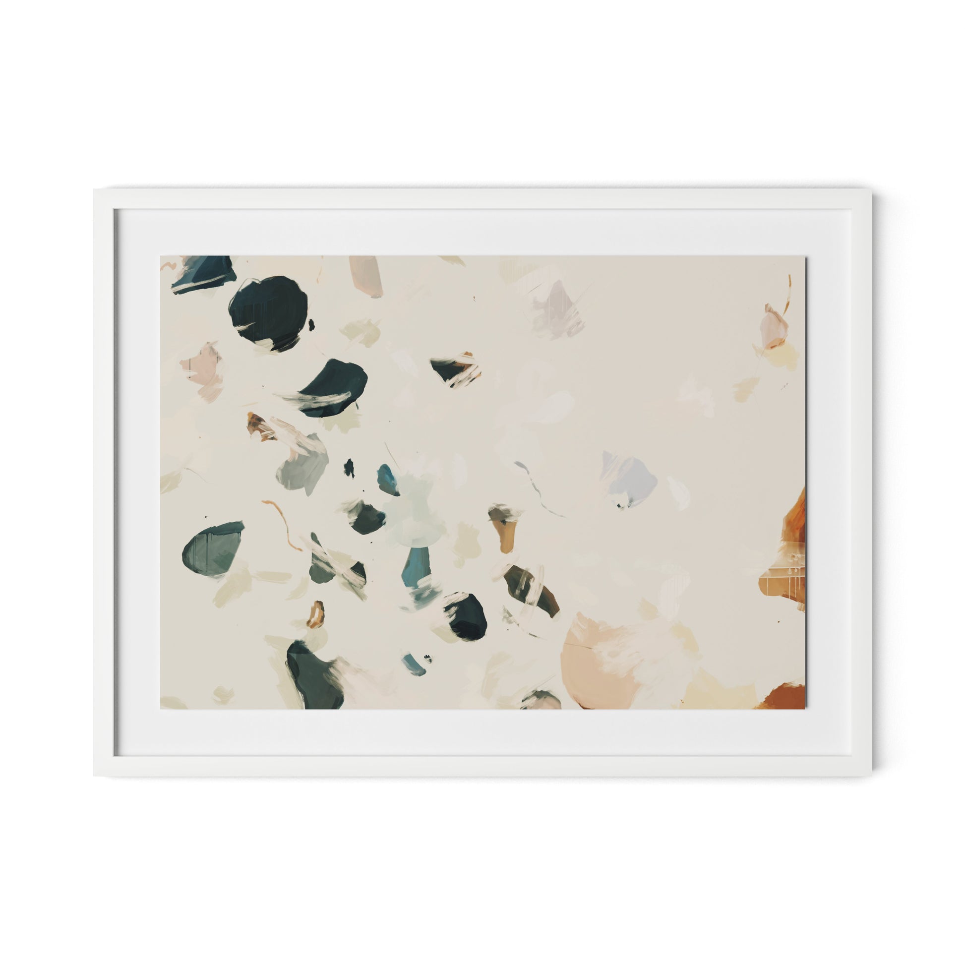Artists Palette No. 1 Framed Paper / 32 x 24 in / White