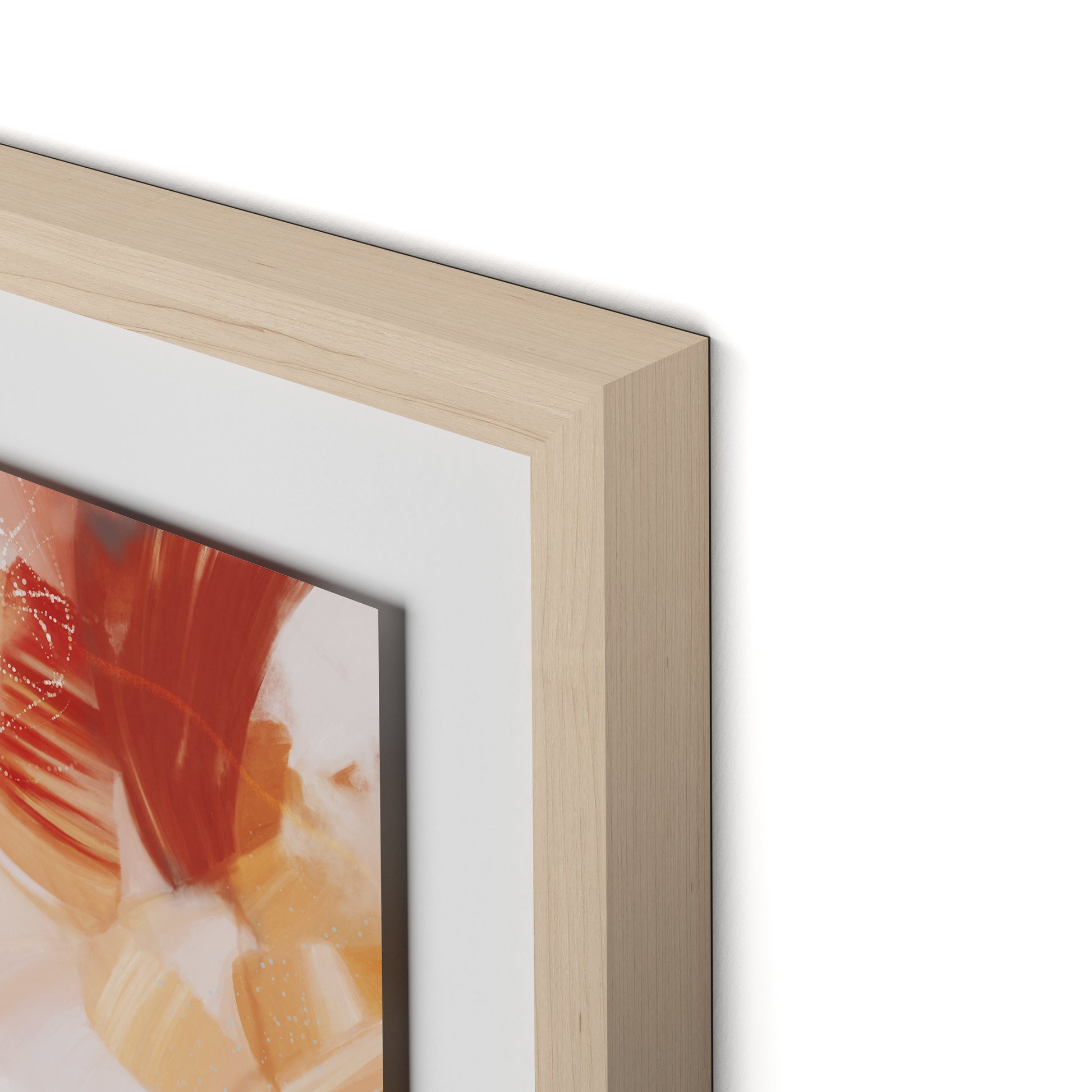 Between Framed Paper / 32 x 24 in / Natural Maple