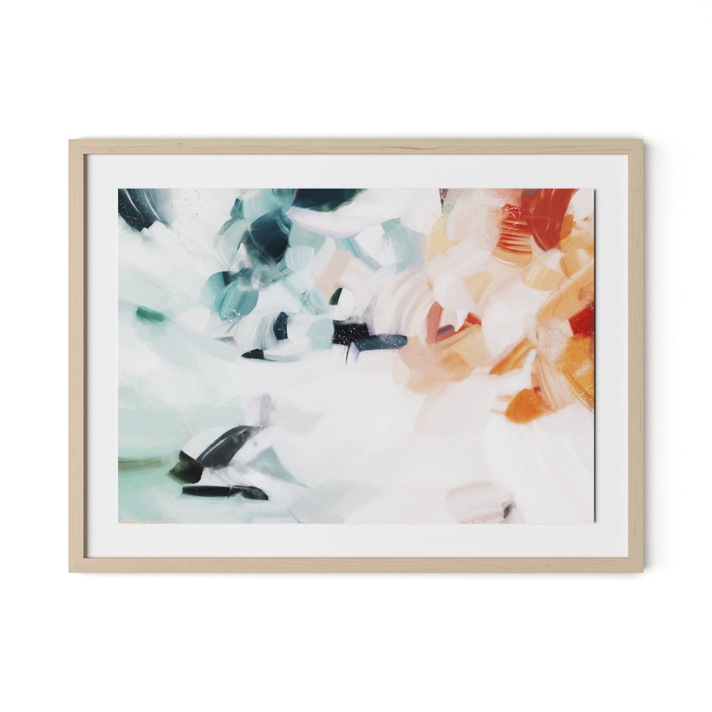 Between Framed Paper / 32 x 24 in / Natural Maple