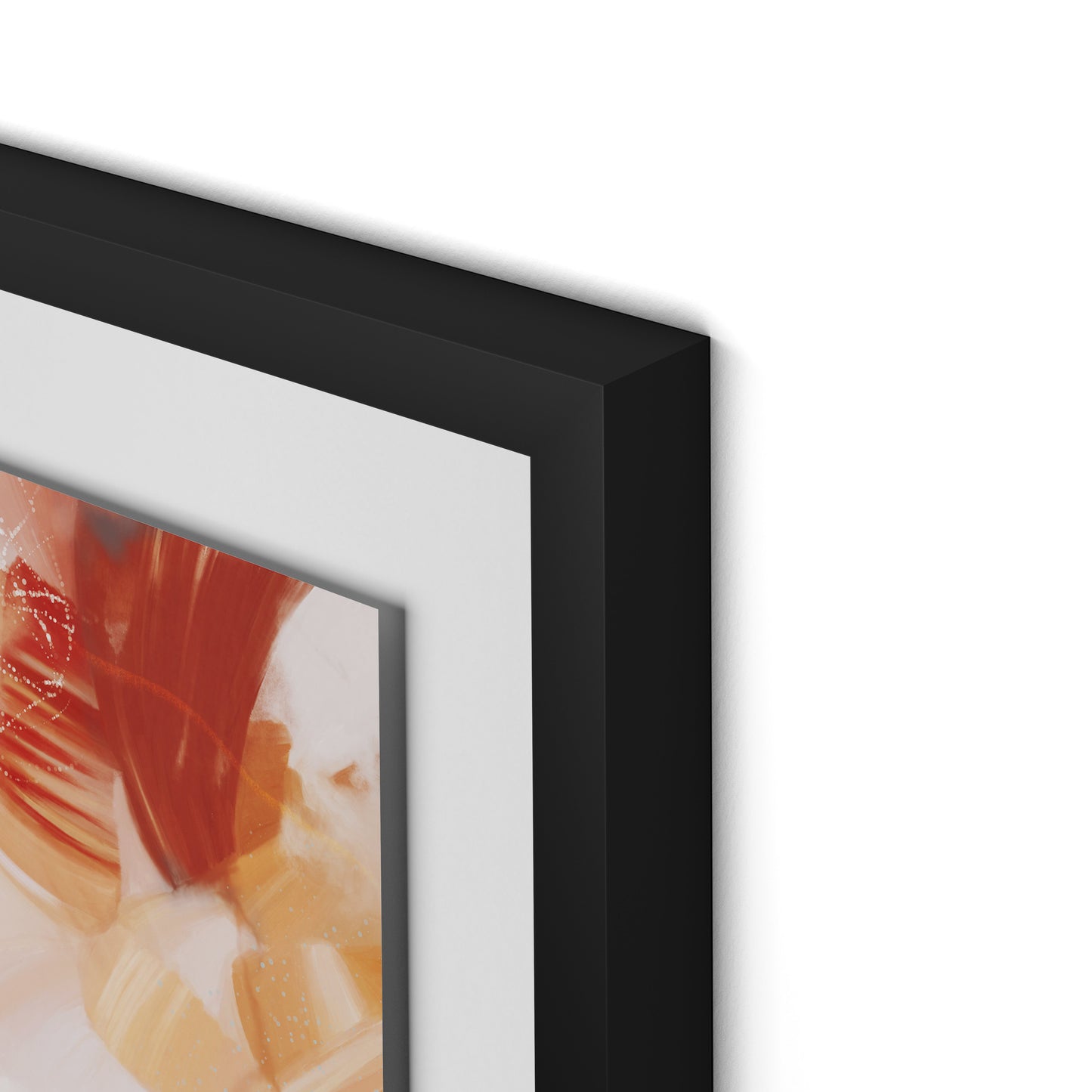 Between Framed Paper / 32 x 24 in / Black