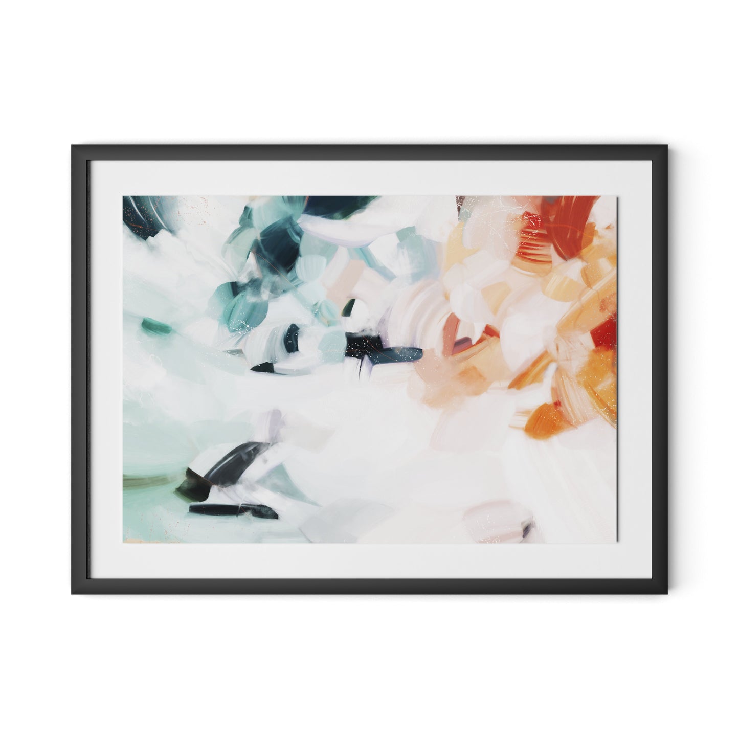 Between Framed Paper / 32 x 24 in / Black