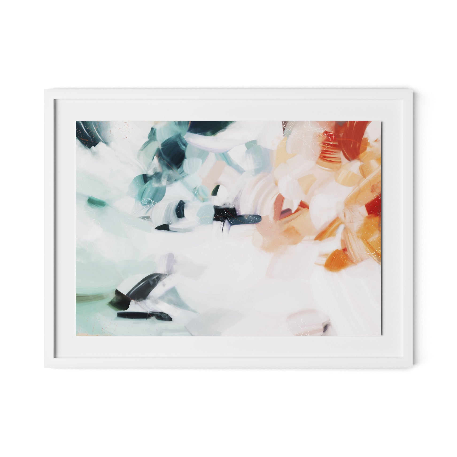 Between Framed Paper / 32 x 24 in / White