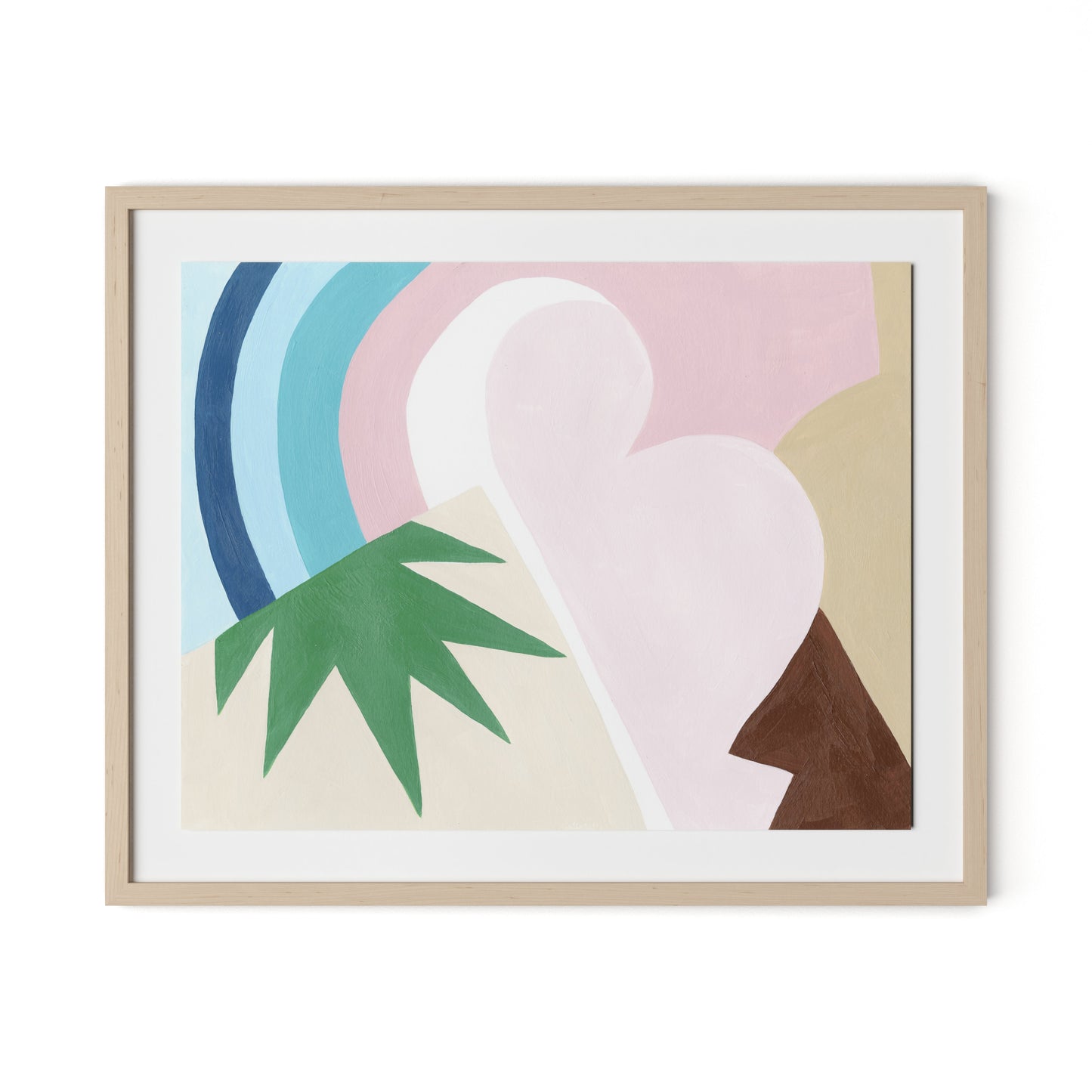 Cherri No. 6 Framed Paper / 32 x 26 in / Natural Maple