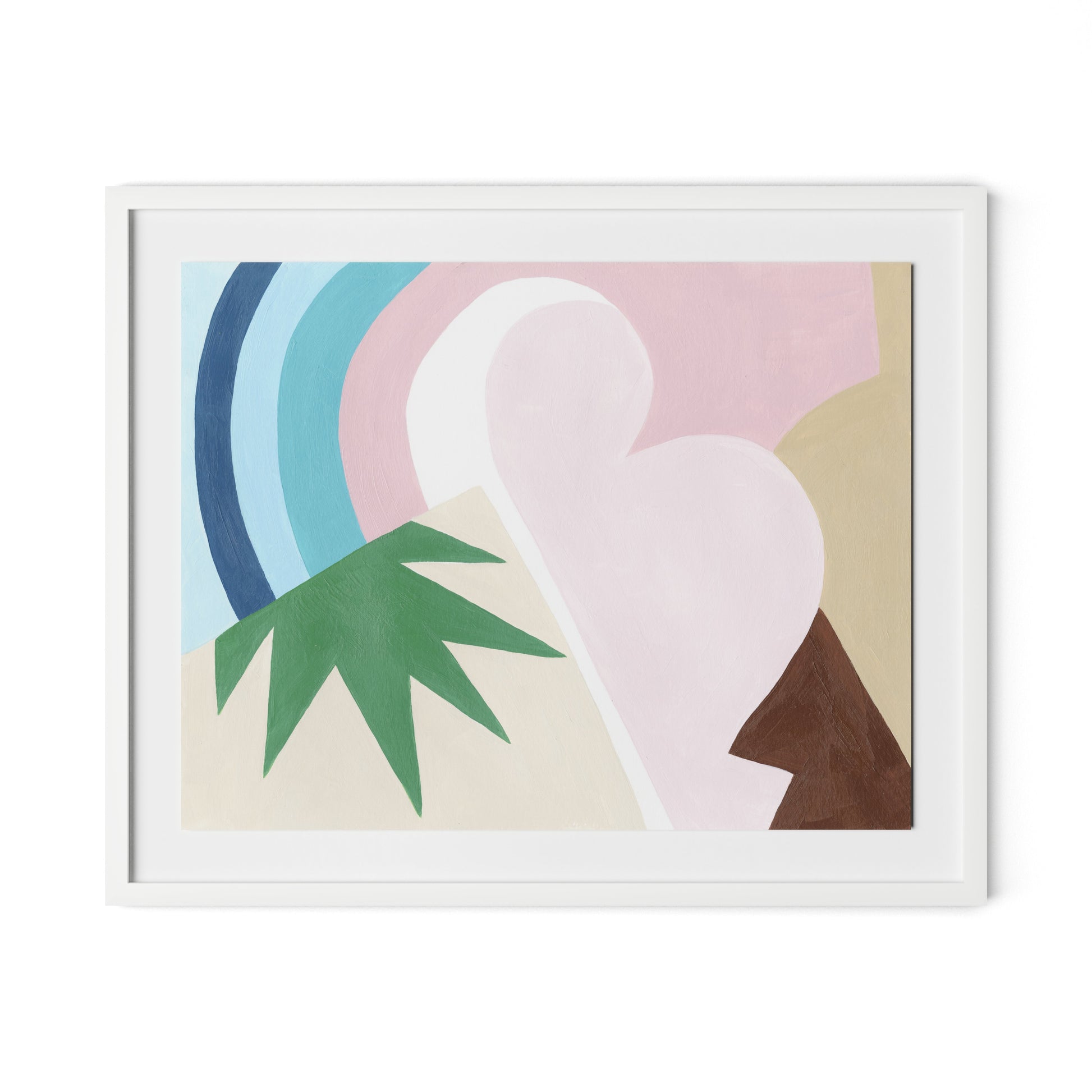 Cherri No. 6 Framed Paper / 32 x 26 in / White