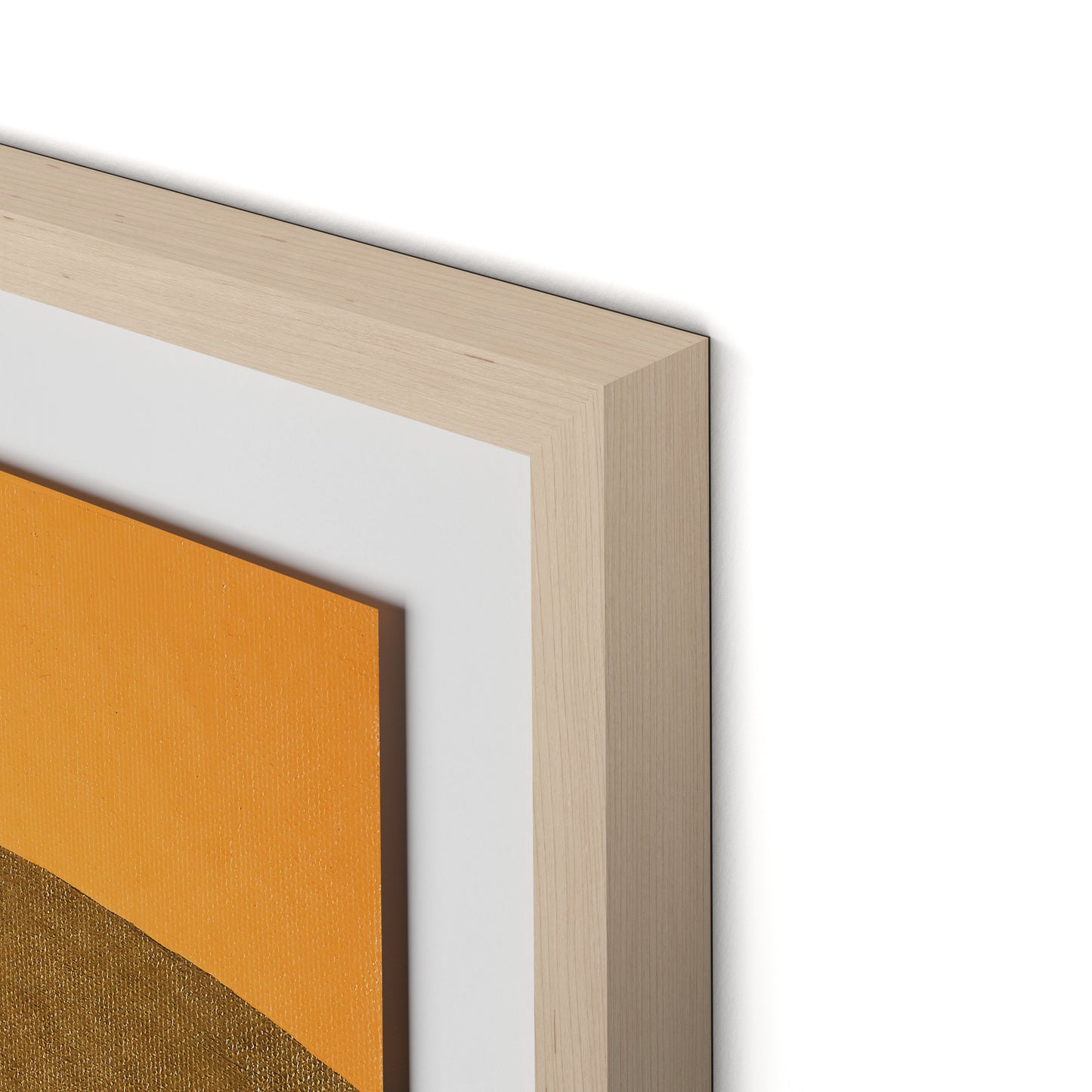 Stay Bright Framed Paper / 32 x 32 in / Natural Maple