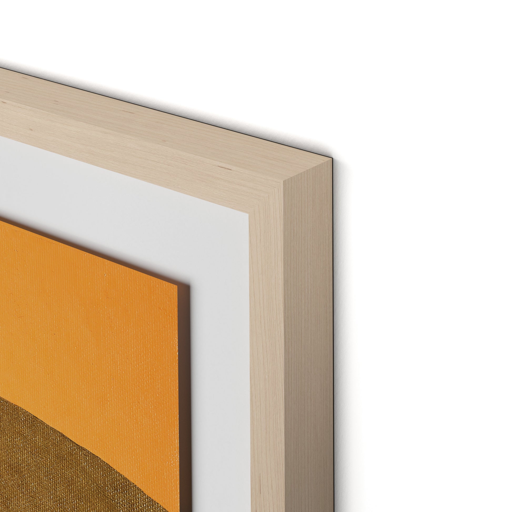 Stay Bright Framed Paper / 32 x 32 in / Natural Maple