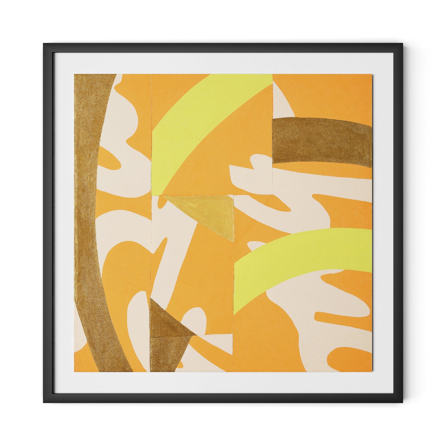 Stay Bright Framed Paper / 32 x 32 in / Black