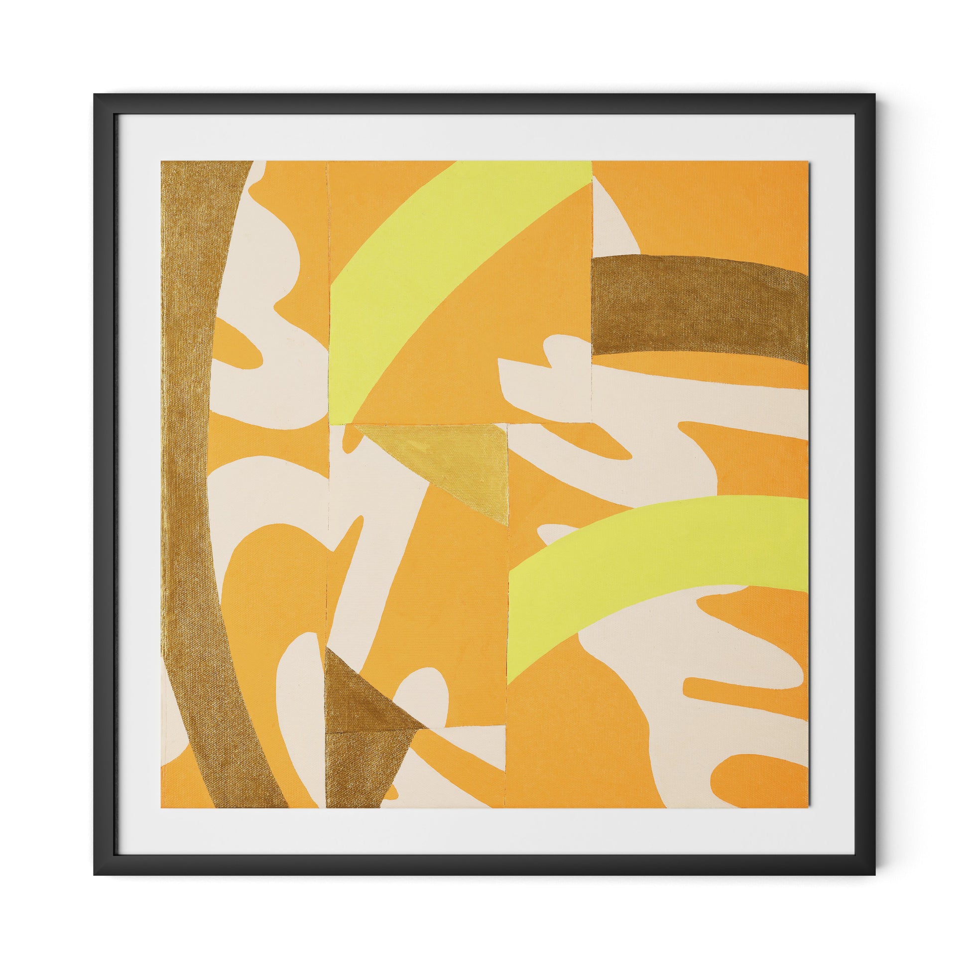 Stay Bright Framed Paper / 32 x 32 in / Black
