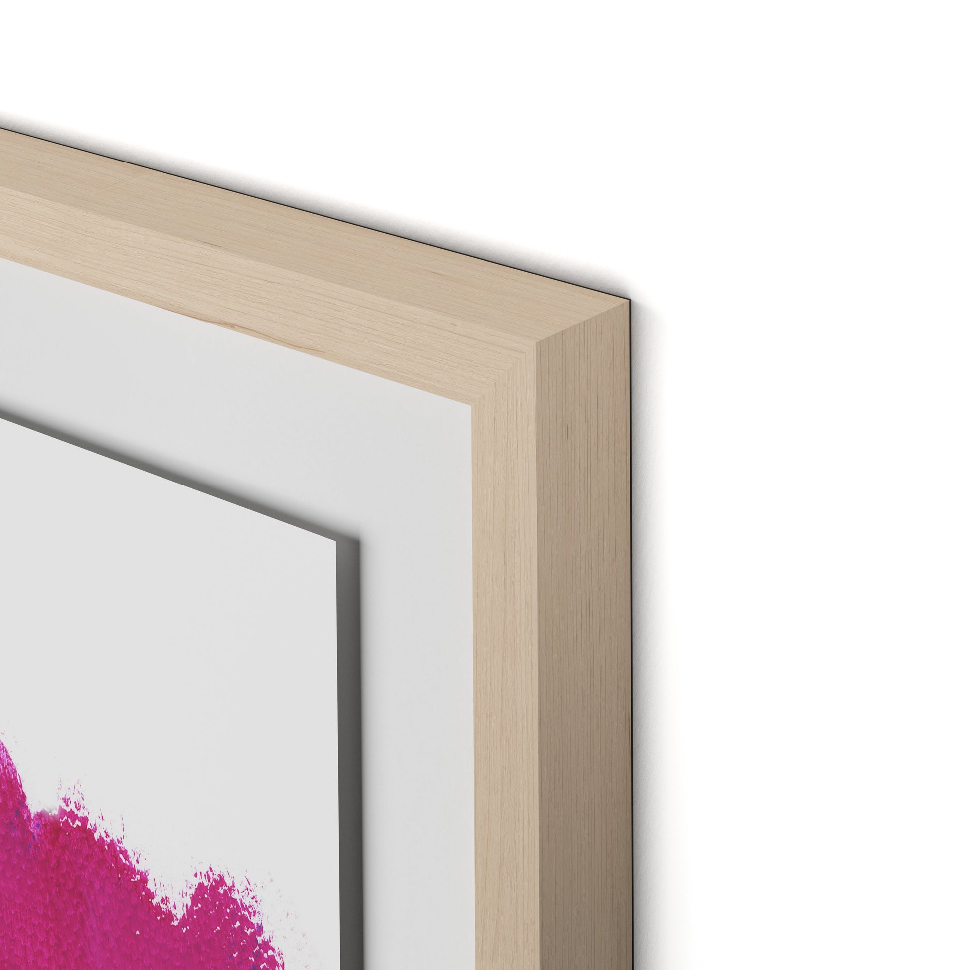 Summer Framed Paper / 32 x 32 in / Natural Maple