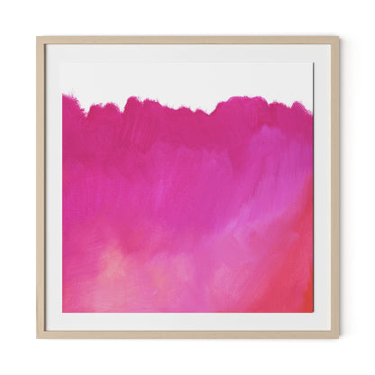 Summer Framed Paper / 32 x 32 in / Natural Maple