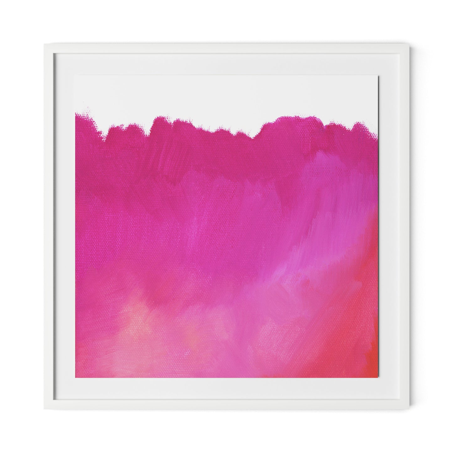 Summer Framed Paper / 32 x 32 in / White