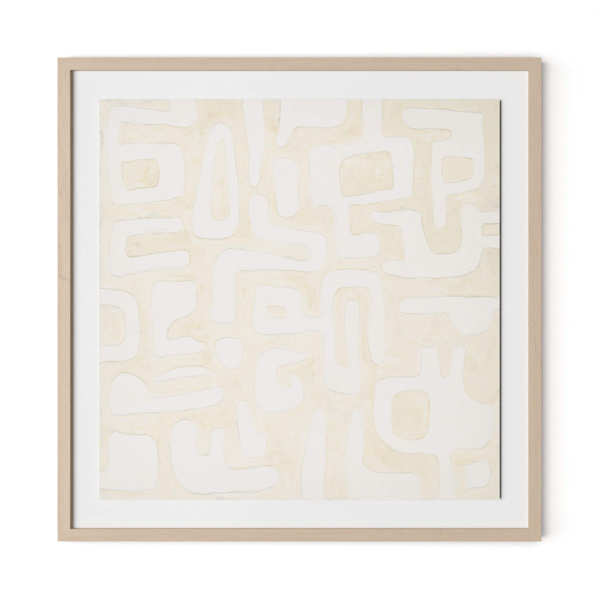 Talisman Framed Paper / 32 x 32 in / Natural Maple