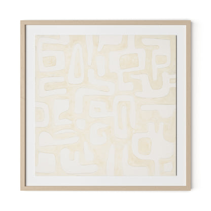 Talisman Framed Paper / 32 x 32 in / Natural Maple