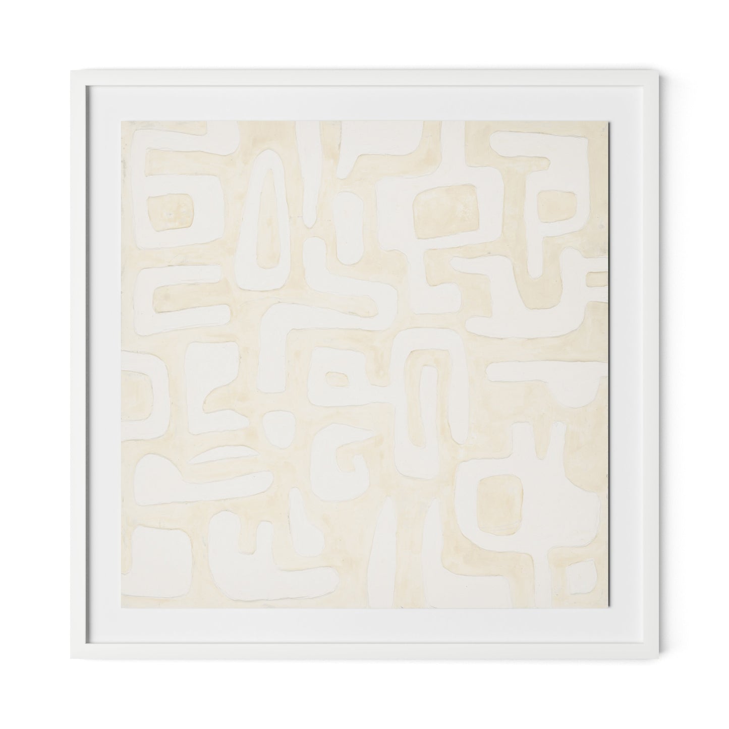 Talisman Framed Paper / 32 x 32 in / White