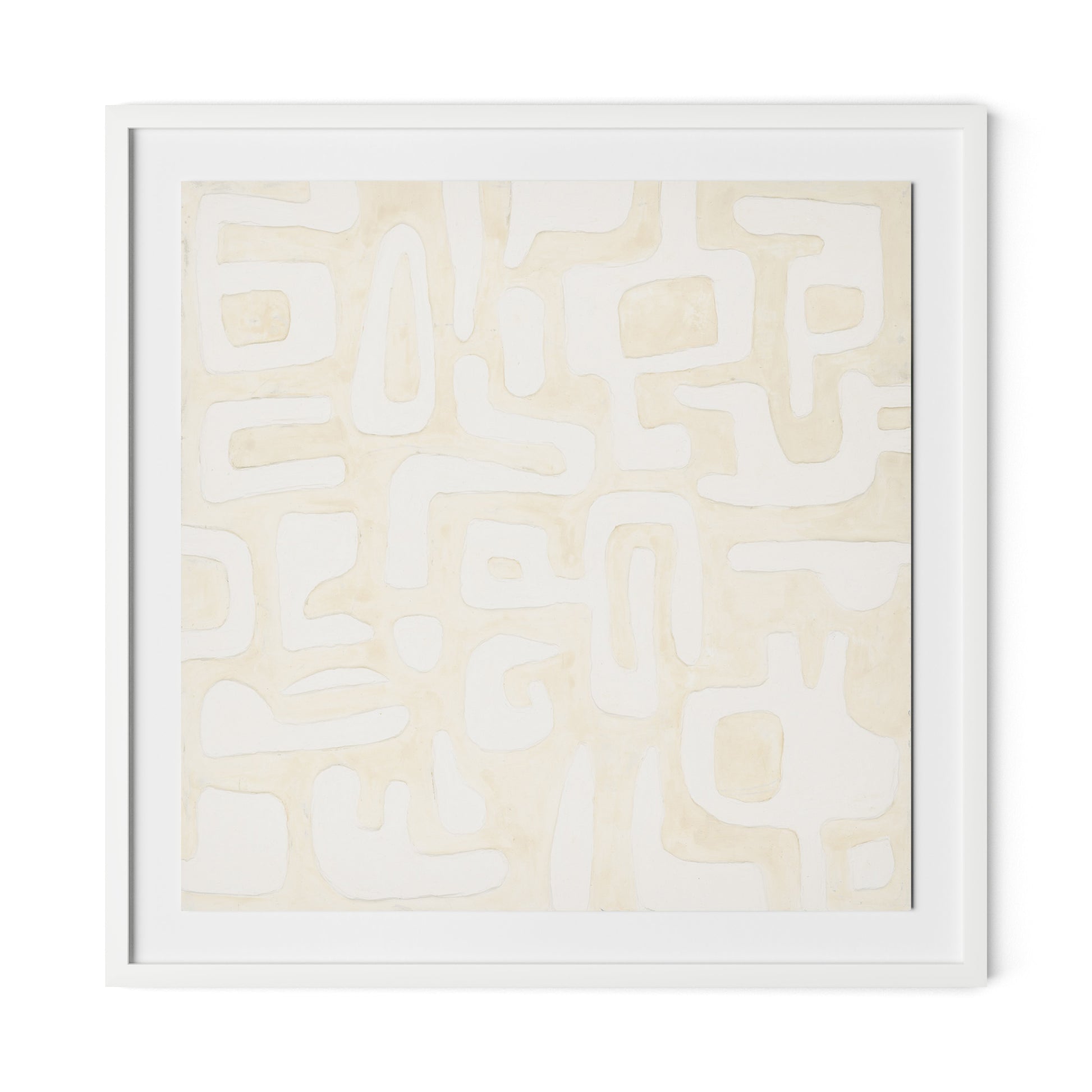 Talisman Framed Paper / 32 x 32 in / White