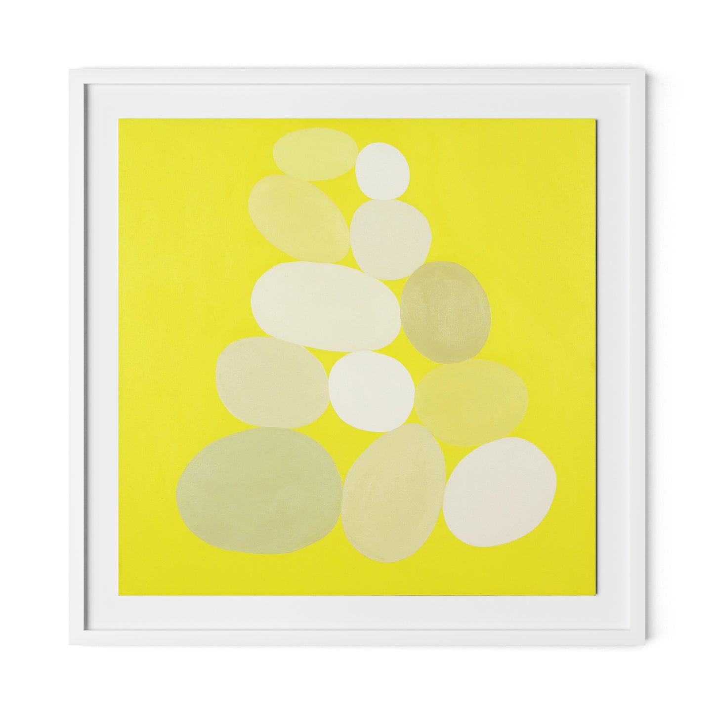 Pila Limon Framed Paper / 32 x 32 in / White