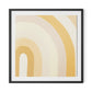 Apricot Cake Stripes Framed Paper / 32 x 32 in / Black