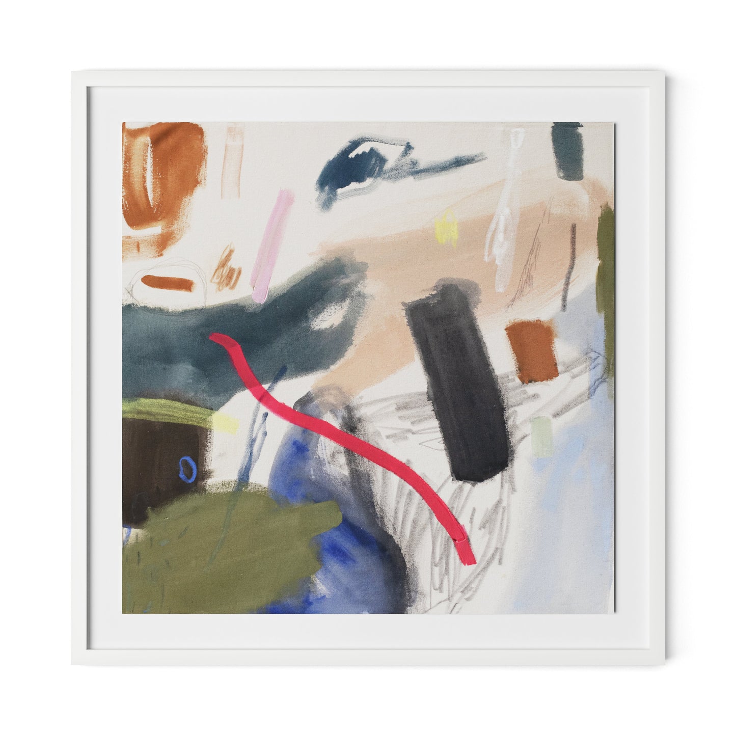 Girls Just Wanna Have Fun Framed Paper / 32 x 32 in / White