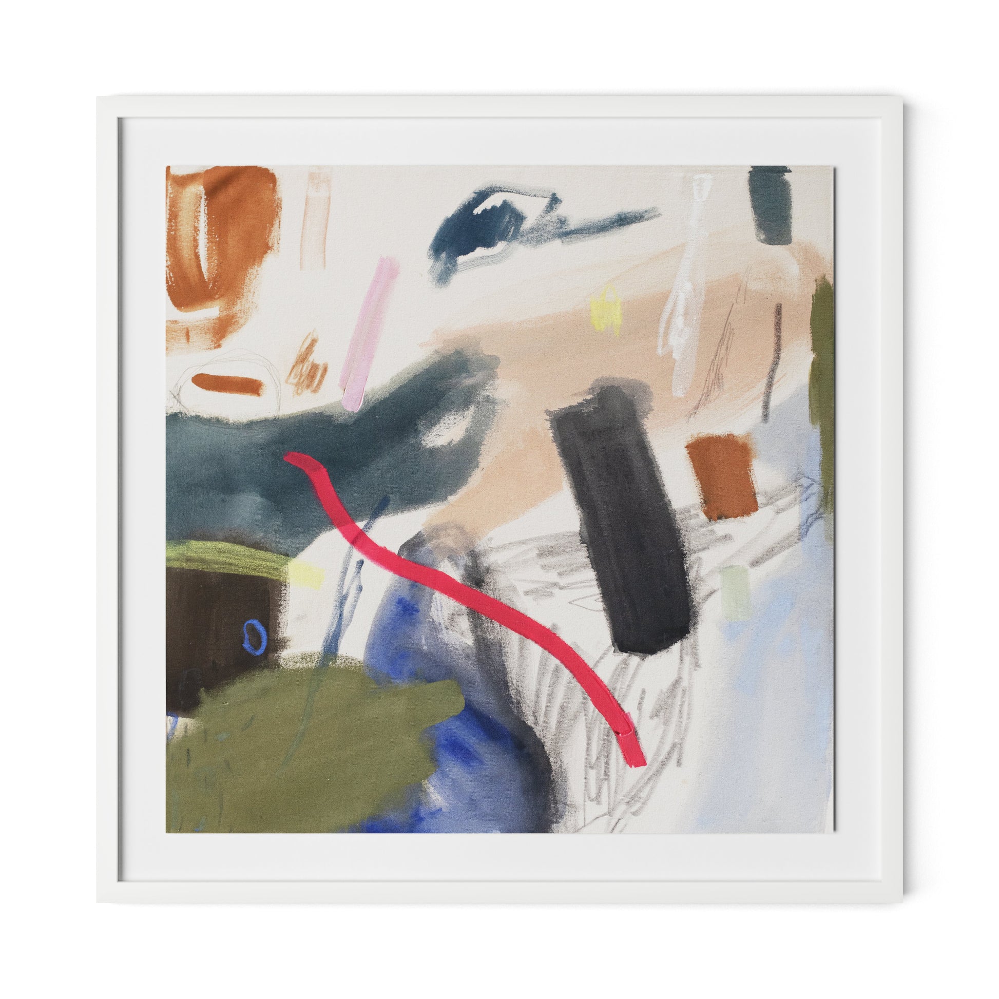 Girls Just Wanna Have Fun Framed Paper / 32 x 32 in / White