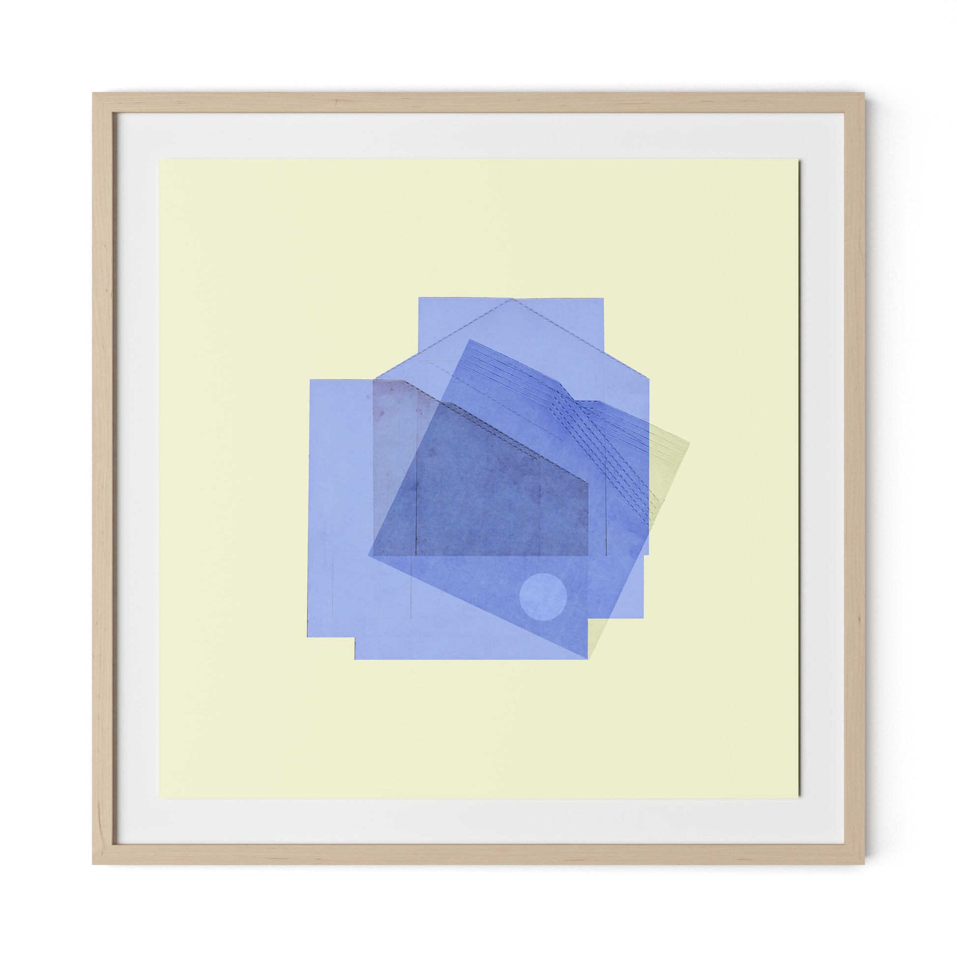 Untitled Box 2 Framed Paper / 32 x 32 in / Natural Maple