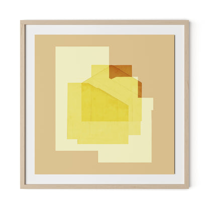 Untitled Box 1 Framed Paper / 32 x 32 in / Natural Maple