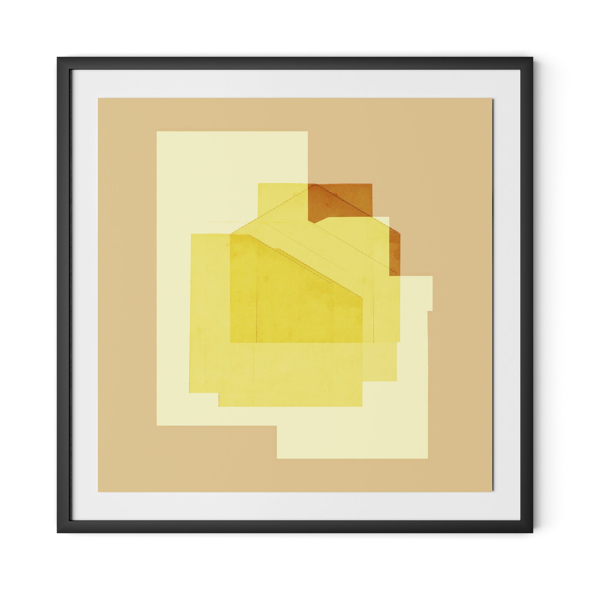 Untitled Box 1 Framed Paper / 32 x 32 in / Black