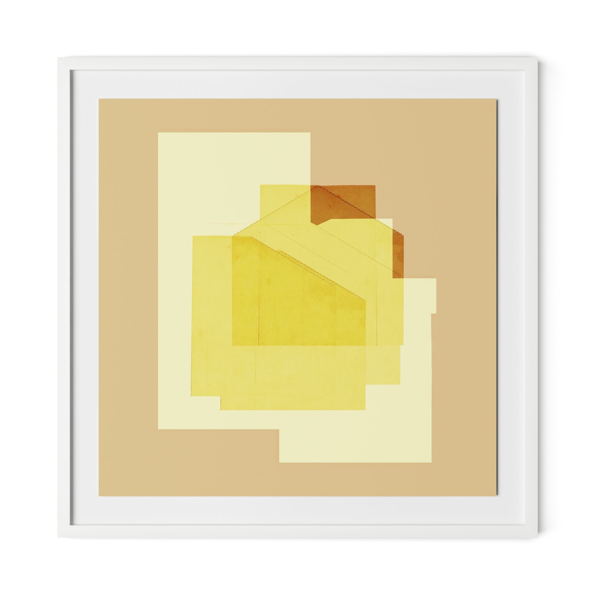 Untitled Box 1 Framed Paper / 32 x 32 in / White