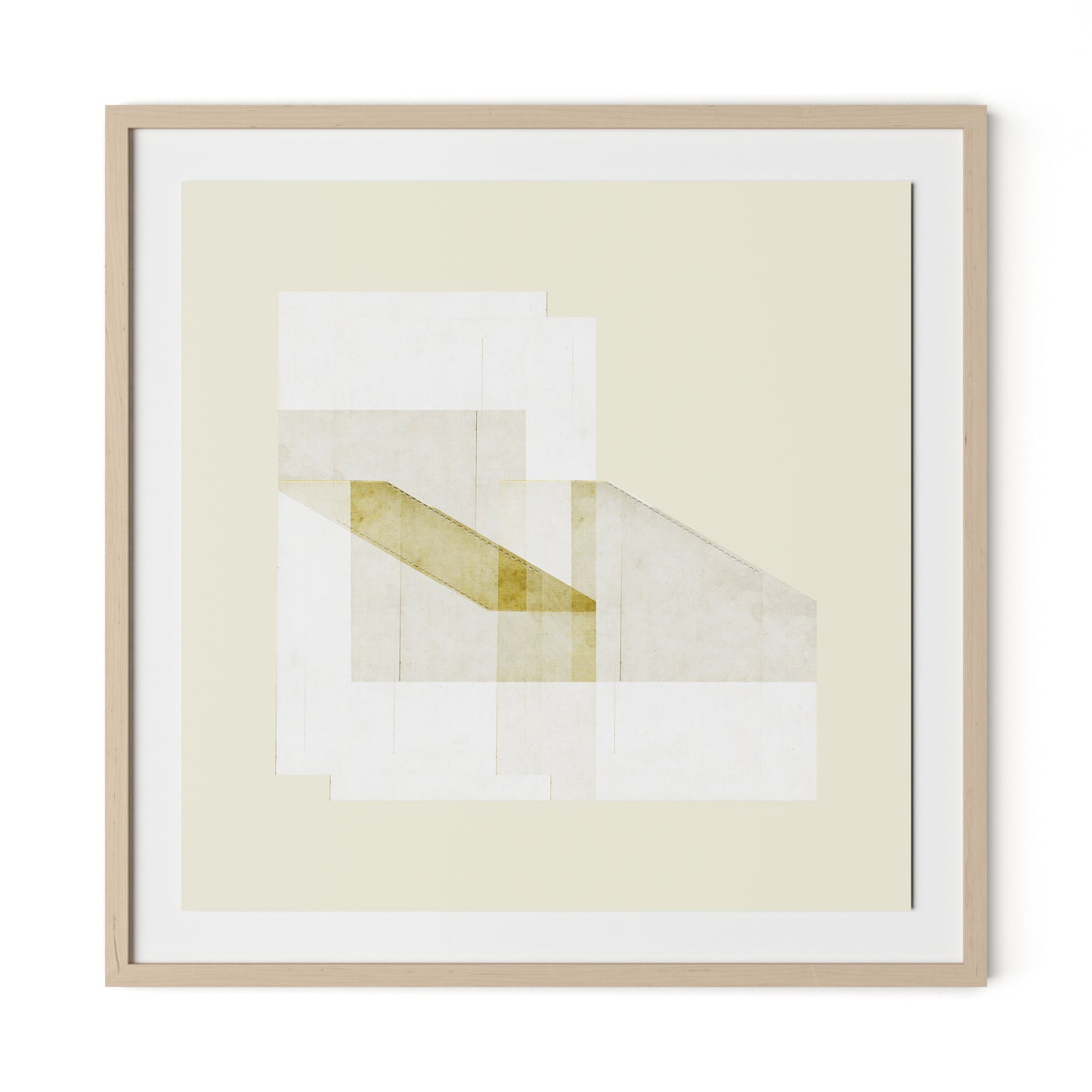 Untitled Box 3 Framed Paper / 32 x 32 in / Natural Maple