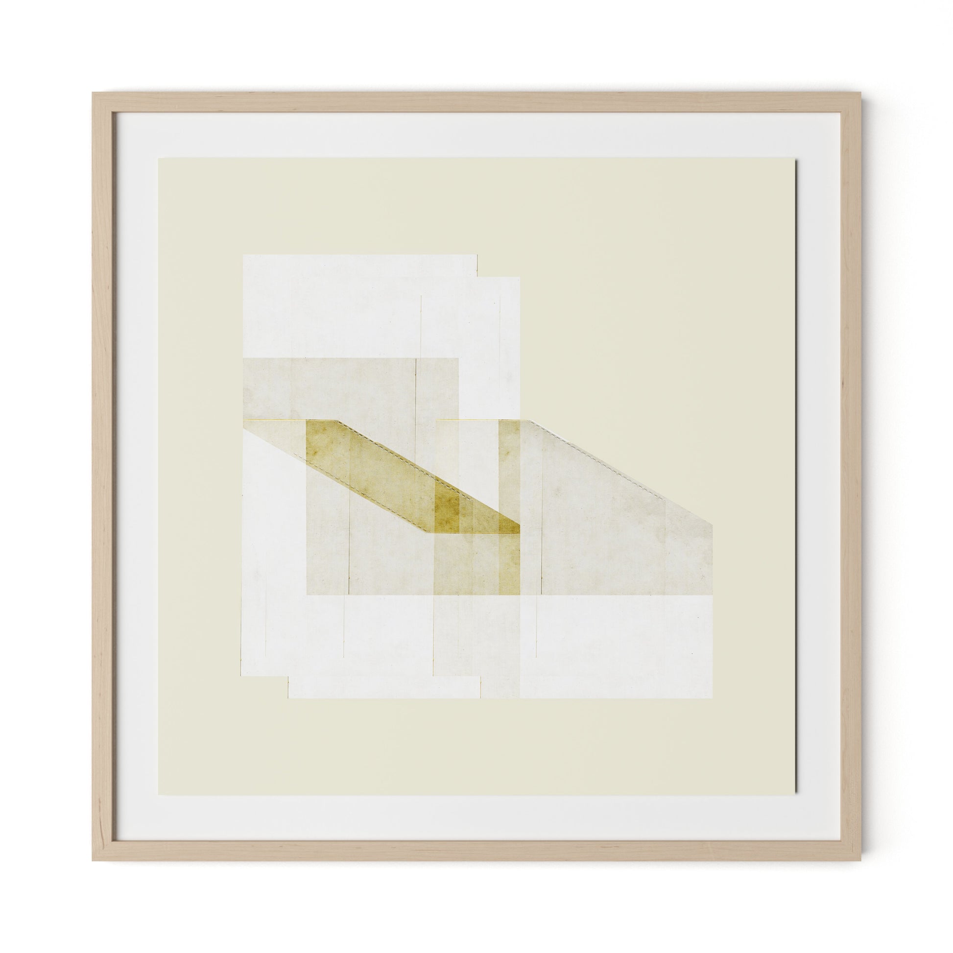 Untitled Box 3 Framed Paper / 32 x 32 in / Natural Maple