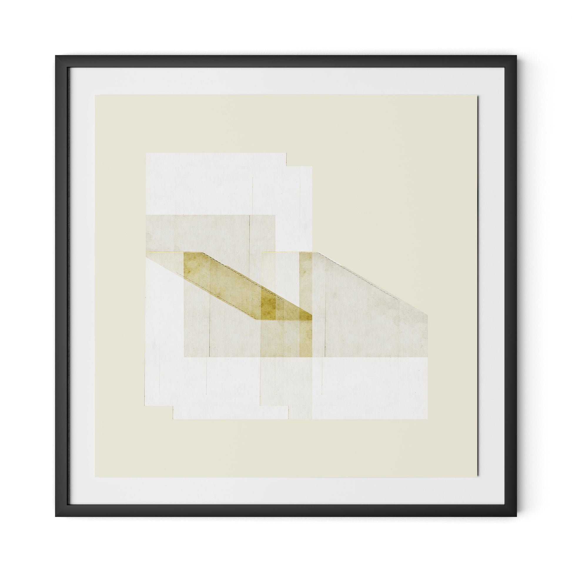 Untitled Box 3 Framed Paper / 32 x 32 in / Black