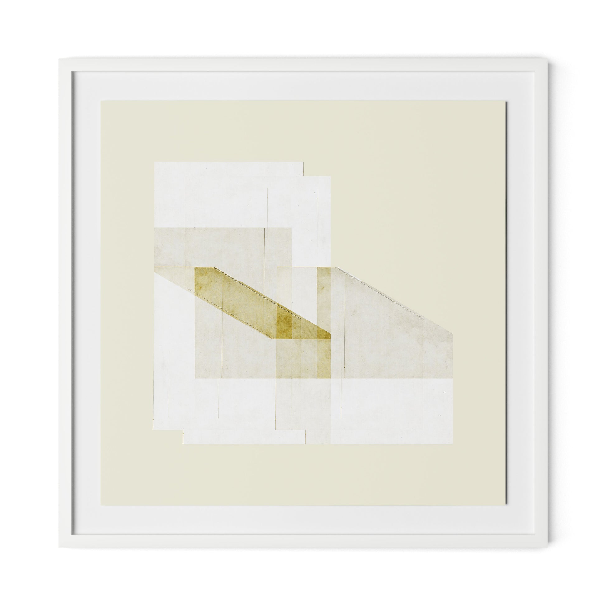 Untitled Box 3 Framed Paper / 32 x 32 in / White