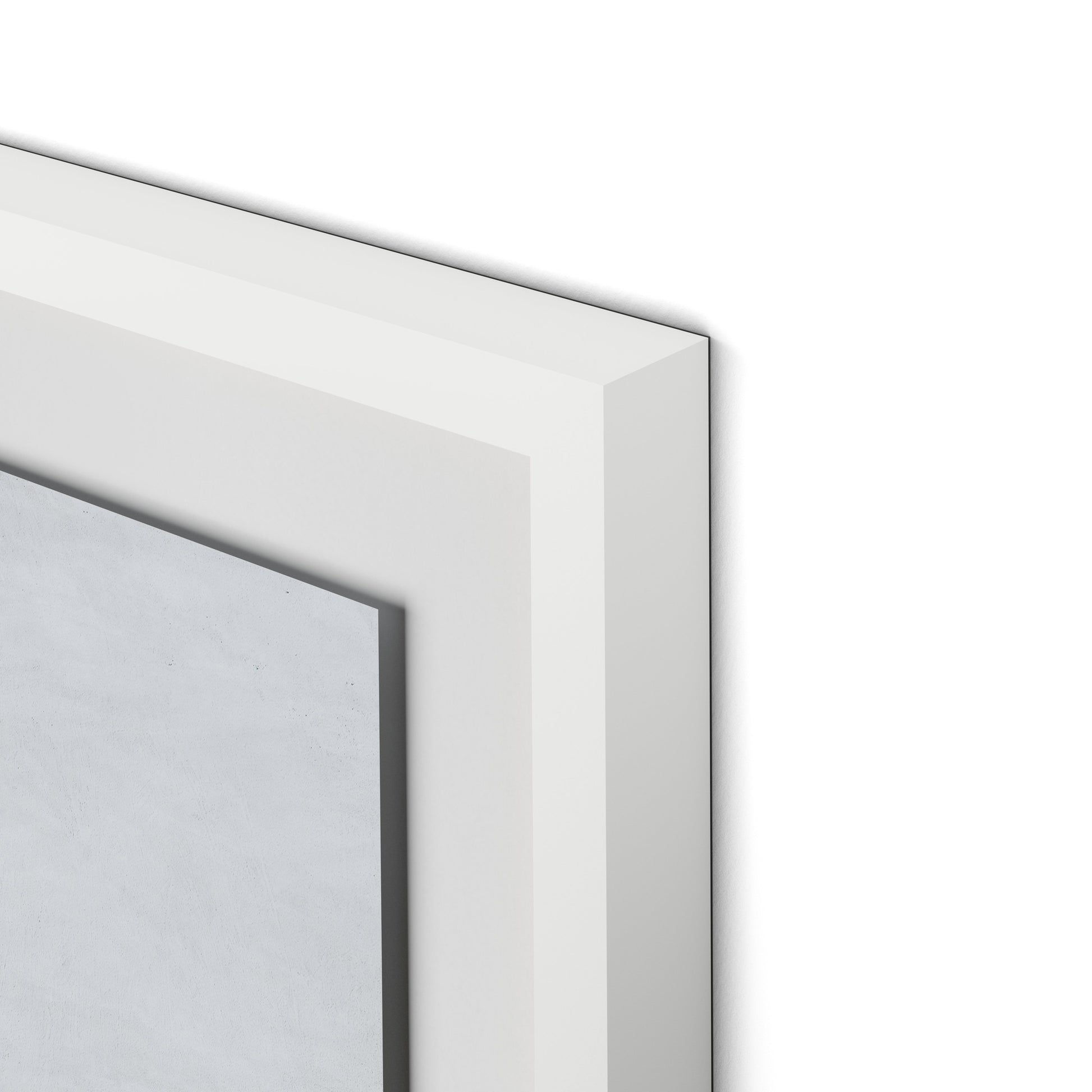 Peaceful Beach Framed Paper / 32 x 32 in / White