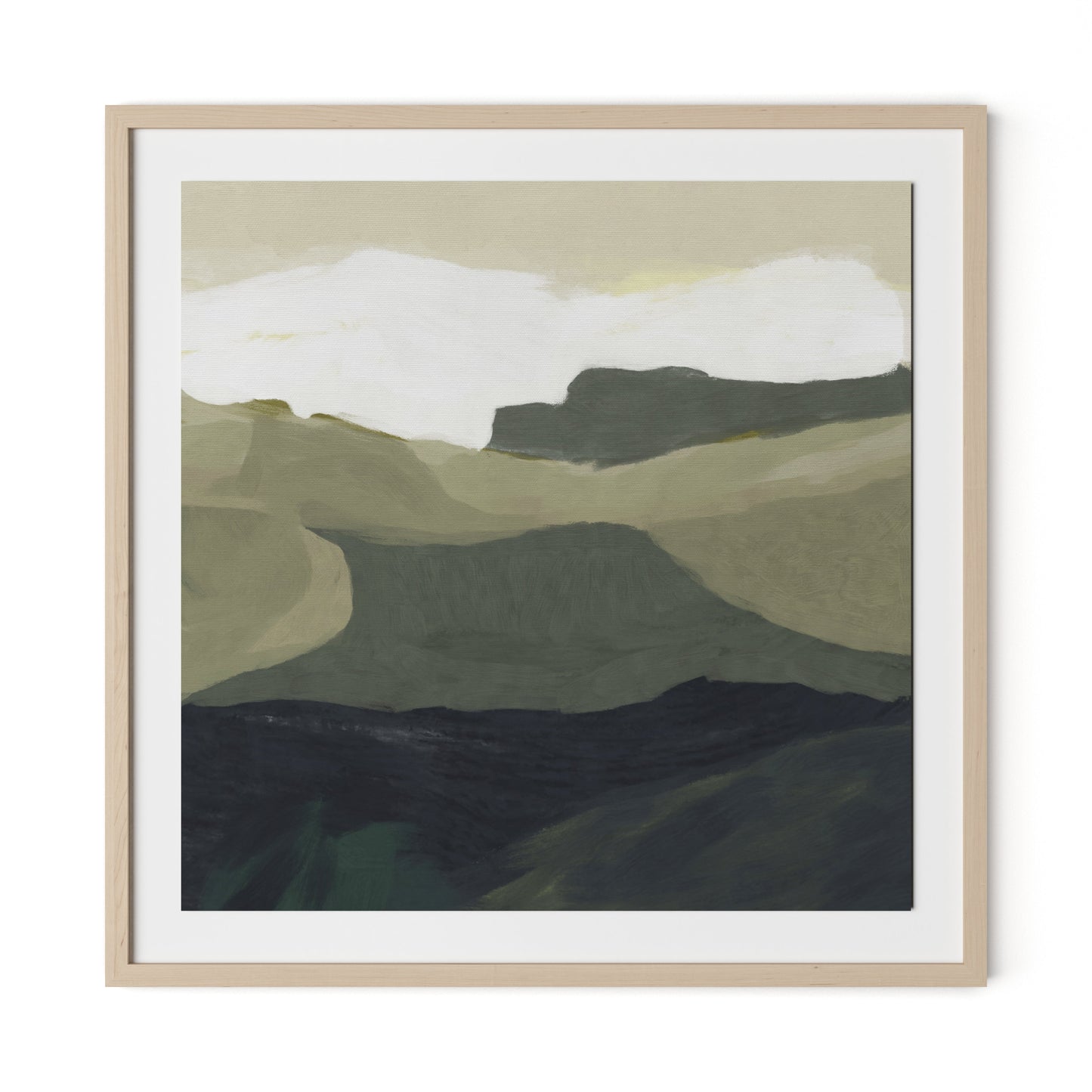 Surrey Framed Paper / 32 x 32 in / Natural Maple