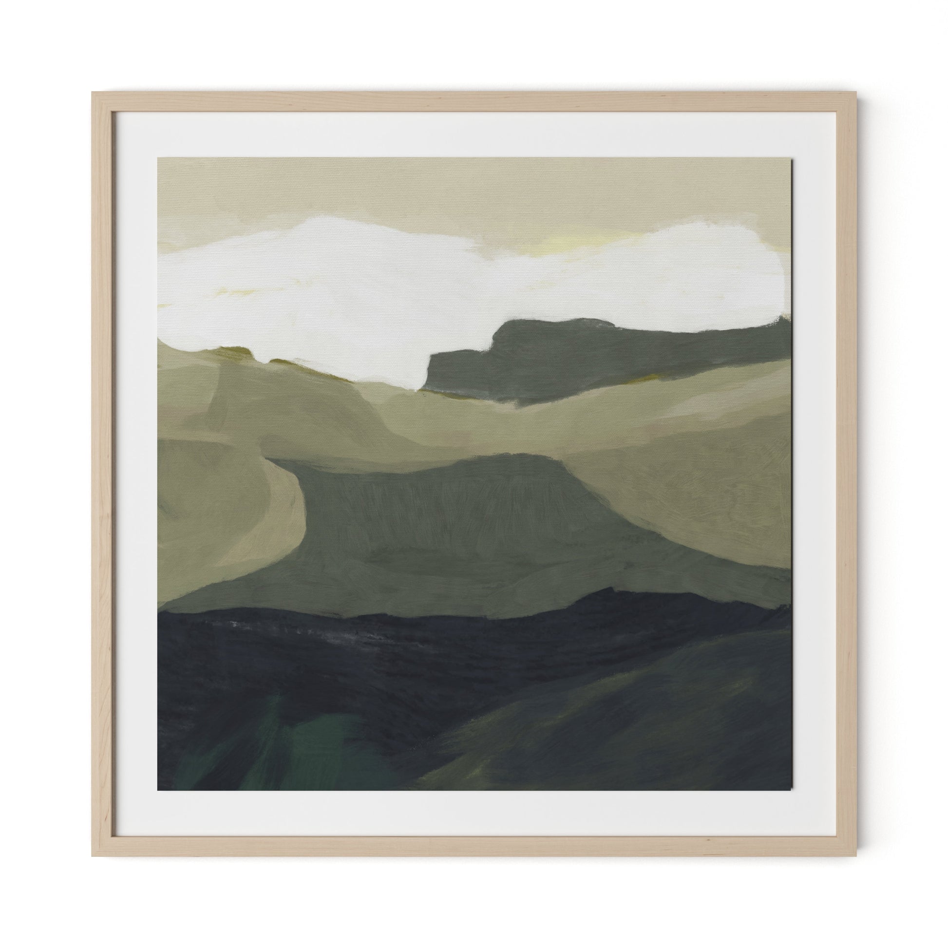 Surrey Framed Paper / 32 x 32 in / Natural Maple