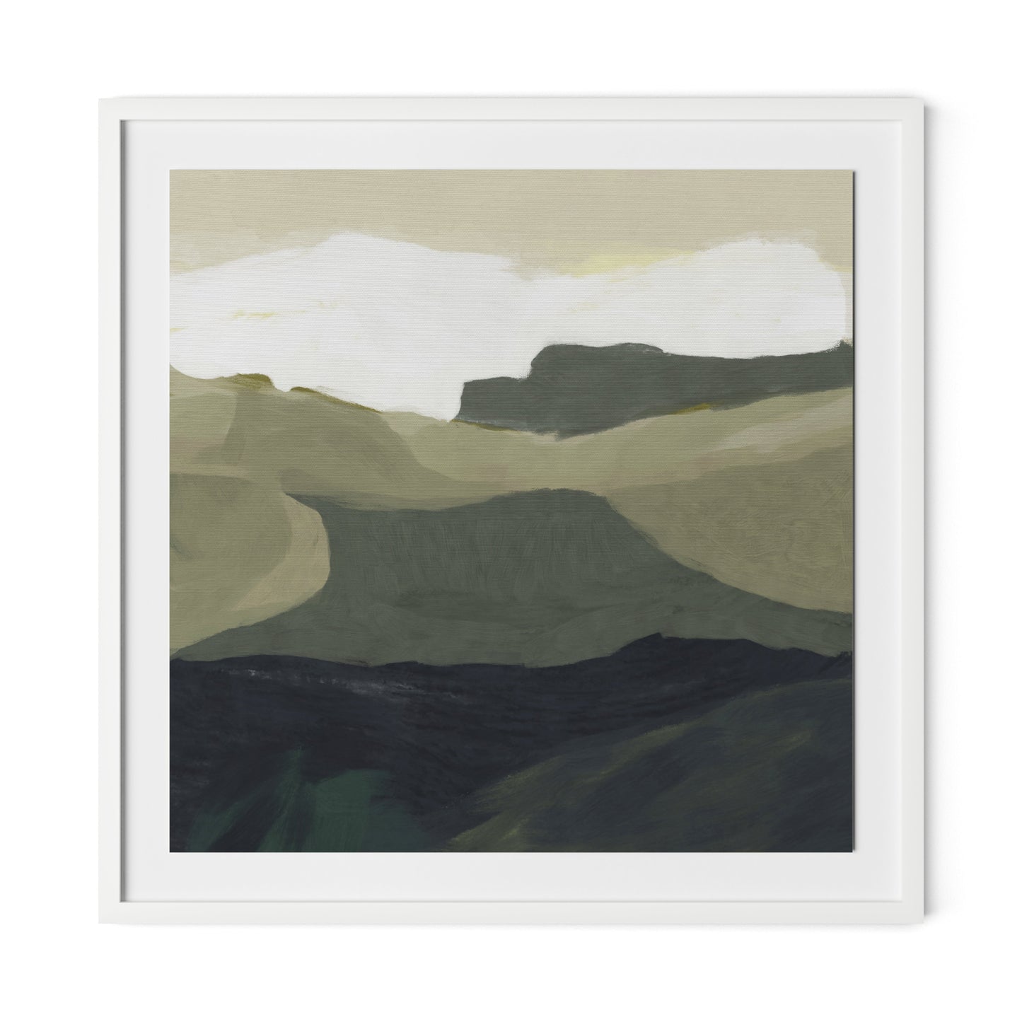 Surrey Framed Paper / 32 x 32 in / White